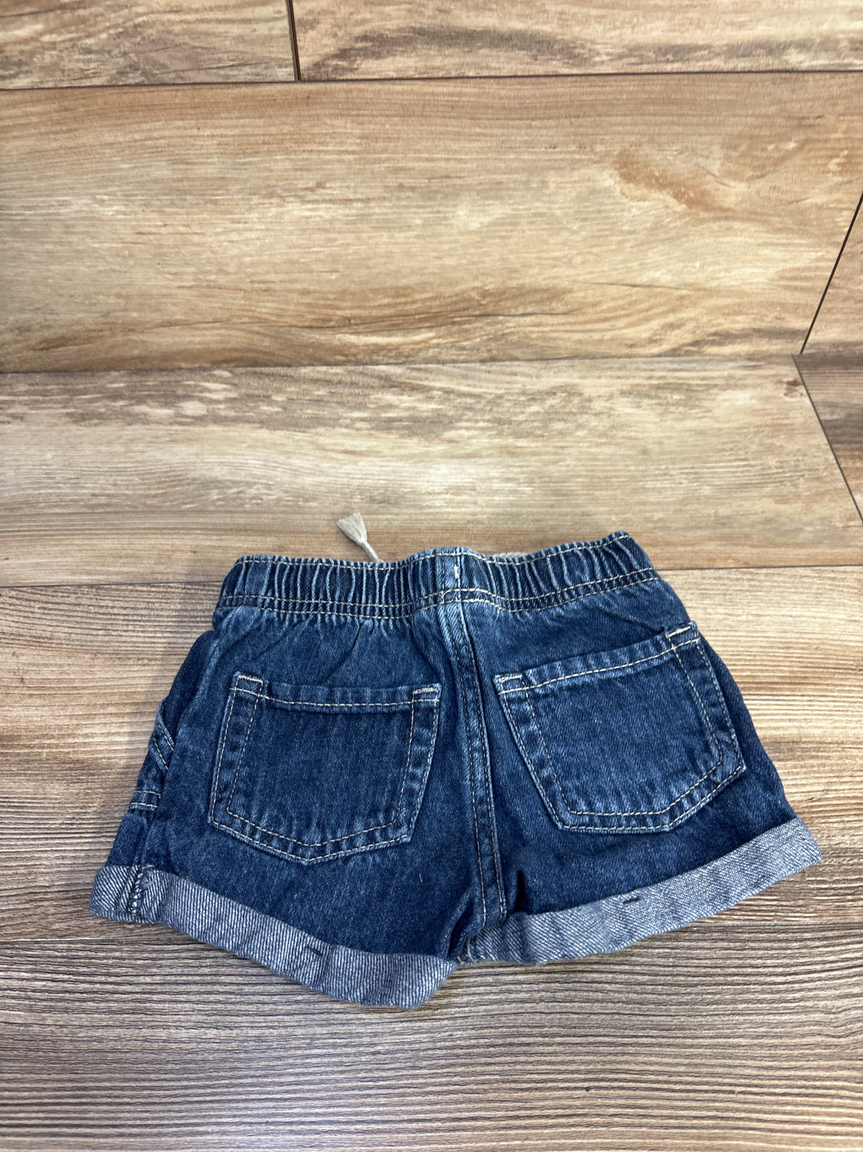 Cat & Jack Drawstring Denim Shorts Blue sz 2T