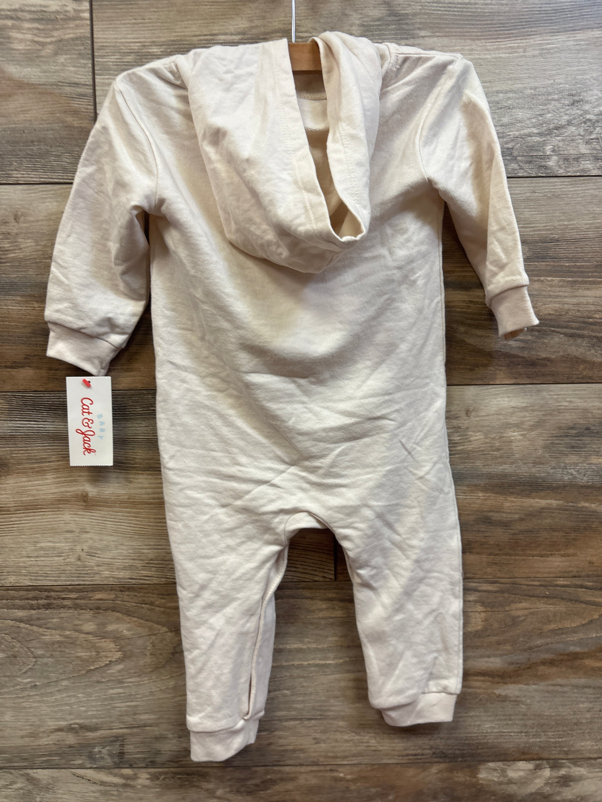 NEW Cat & Jack Hooded Sweet Potato Coverall Beige sz 12m