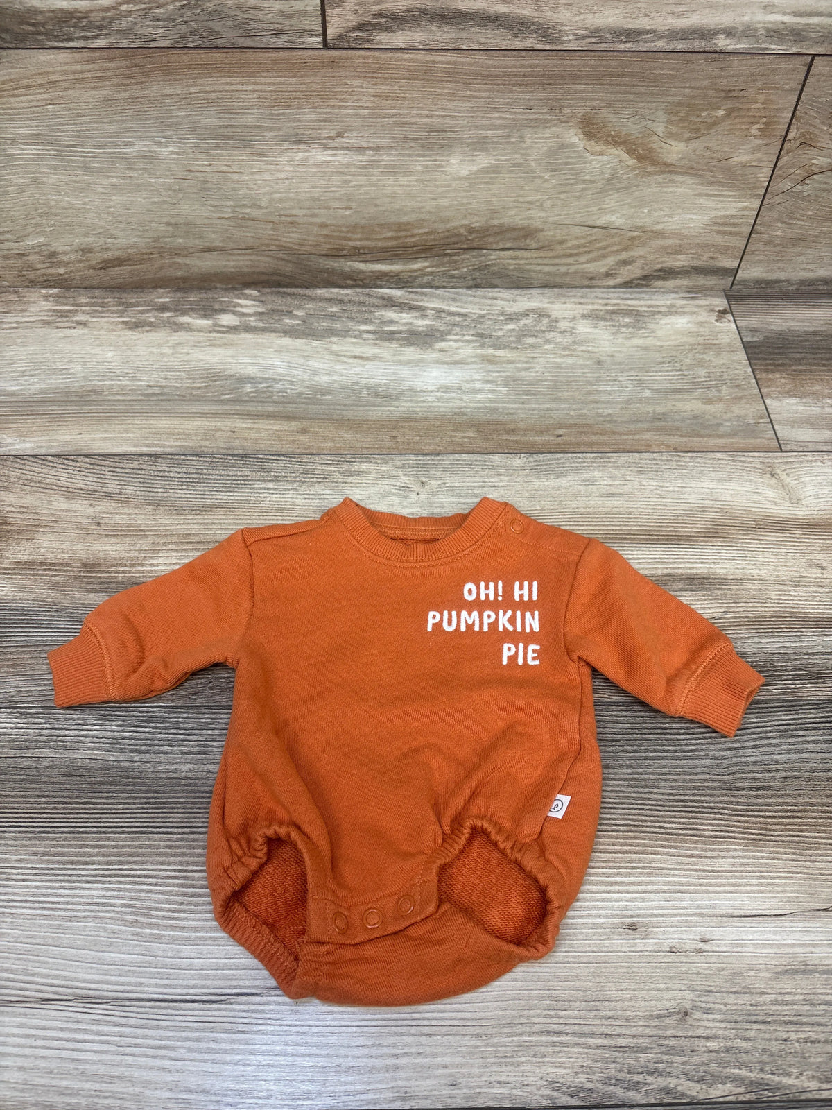 Little Planet Oh! Hi Pumpkin Pie Sweatshirt Bubble Romper Orange sz Newborn