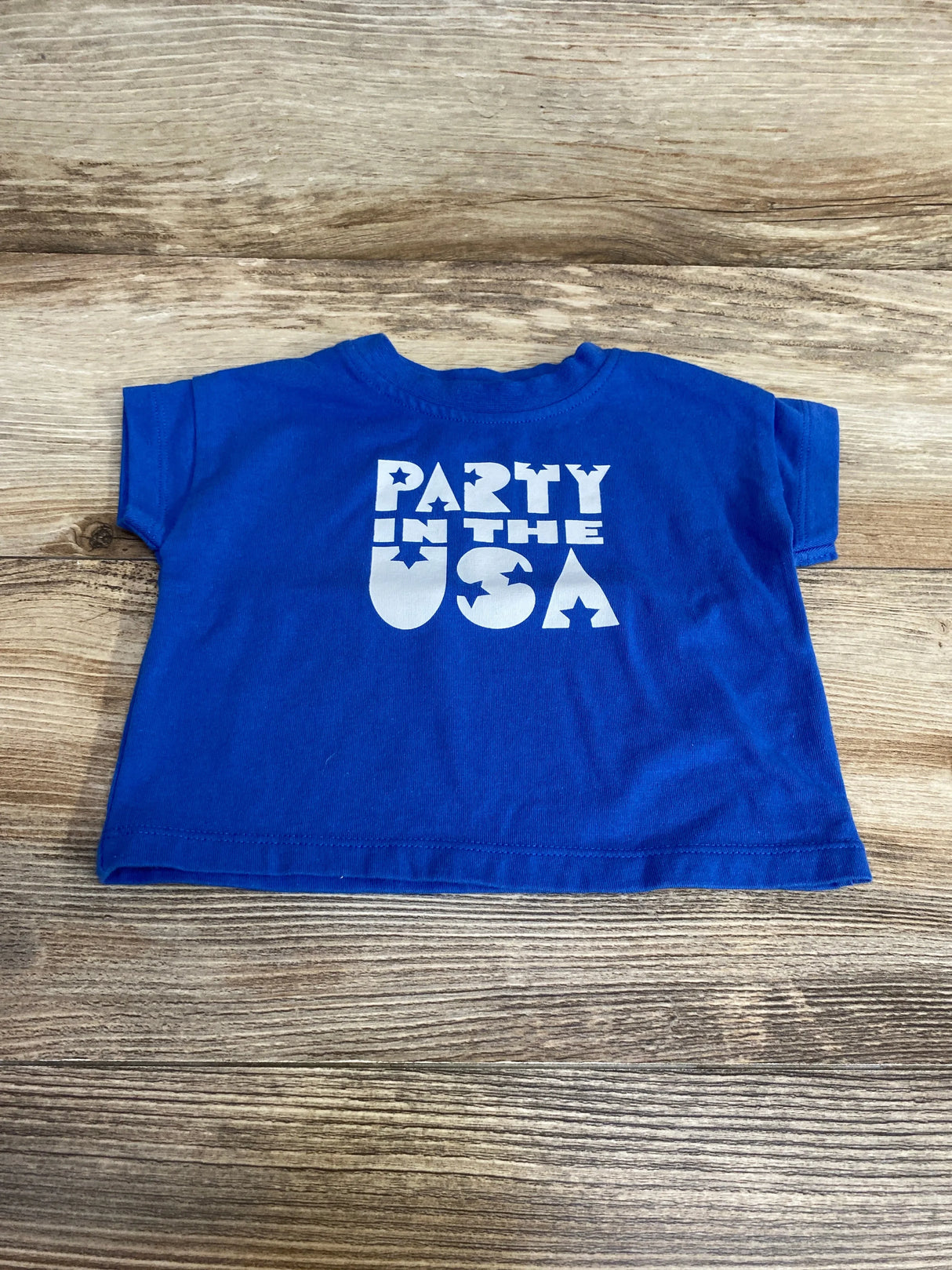 Cat & Jack Party In The USA Shirt Blue sz 0-3m - Me n Mommy To Be