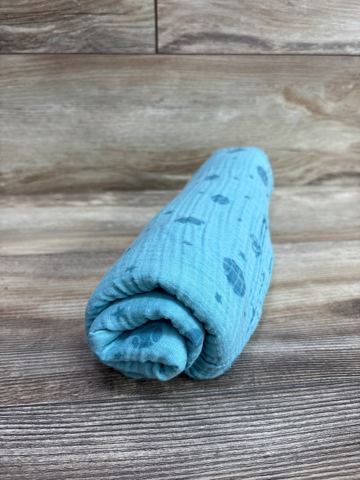 Cloud Island Muslin Swaddle Baby Blanket Blue 47x47''