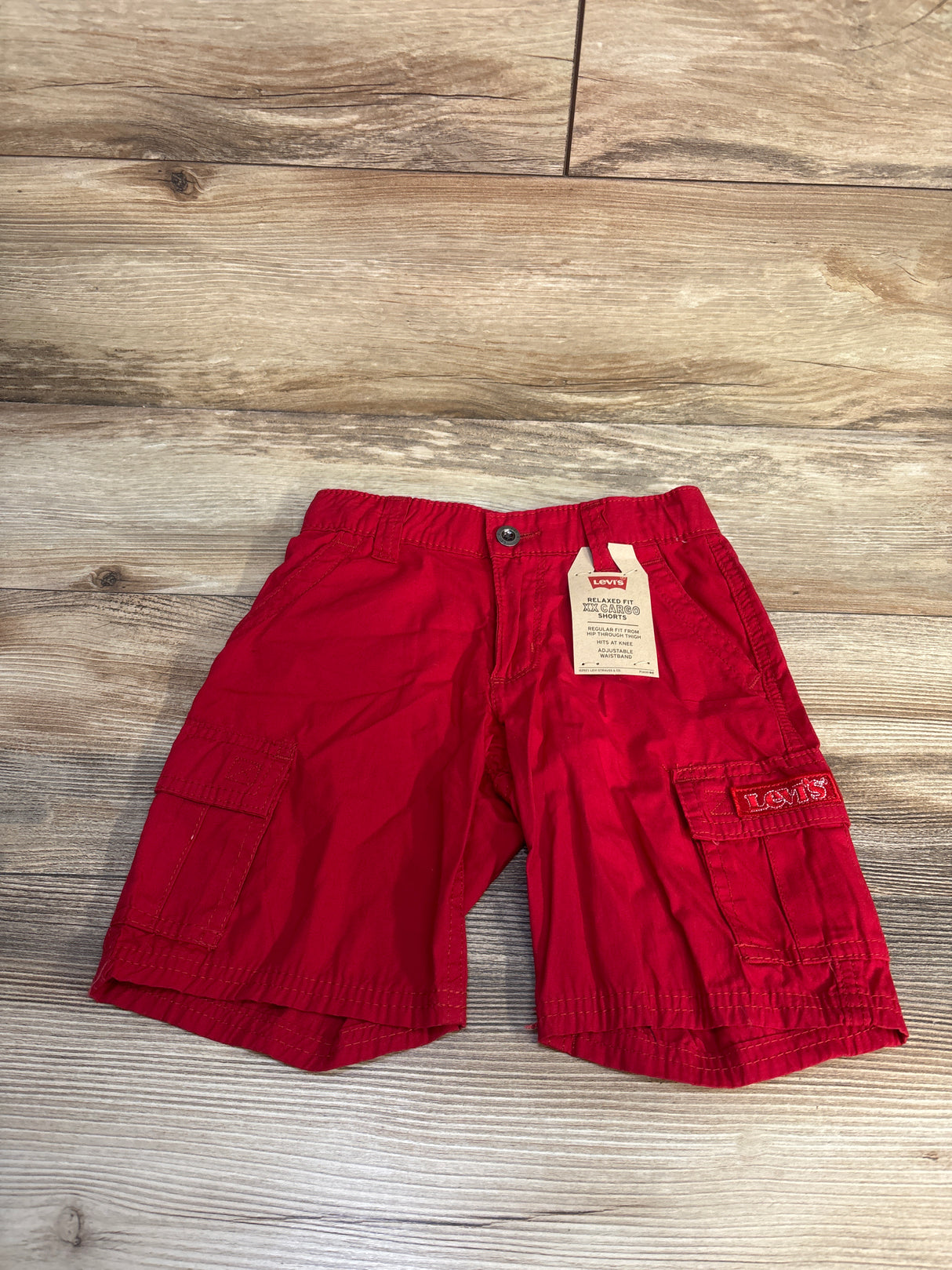NEW Levi's Relaxed Fit XX Cargo Shorts Red sz 5/6T