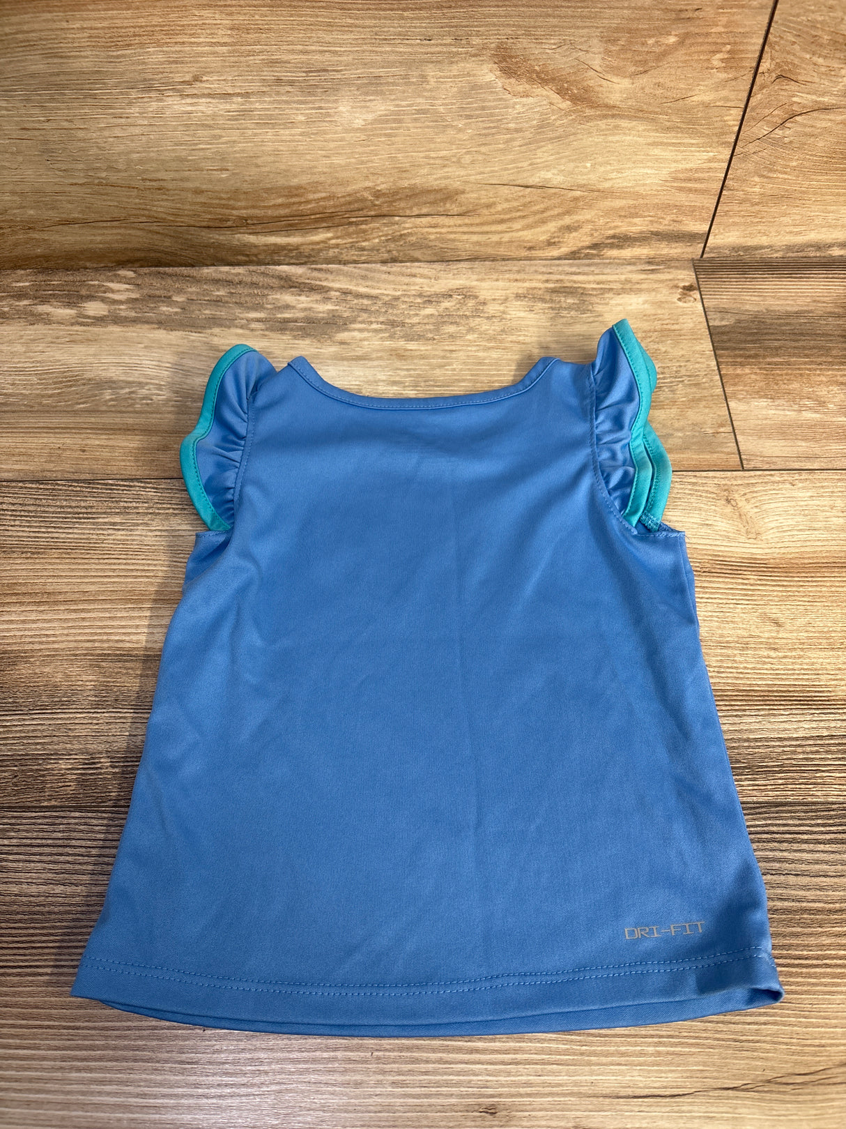 Nike Dri-Fit Floral Flutter Sleeve Tank Top Blue sz 3T