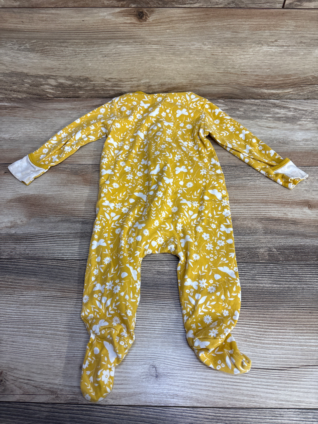 Old Navy Floral Sleeper Yellow sz 6-9m