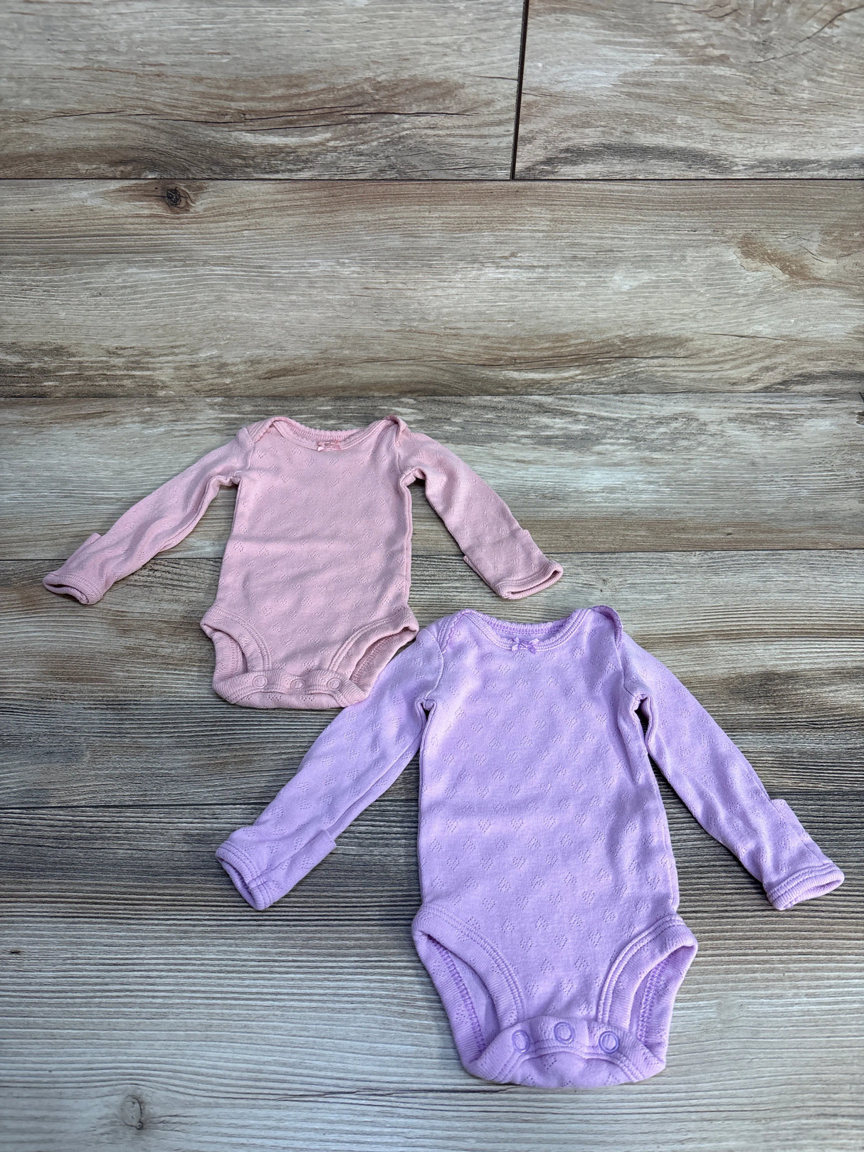 Carter's 2pk Heart Print Bodysuit Set Pink sz Preemie