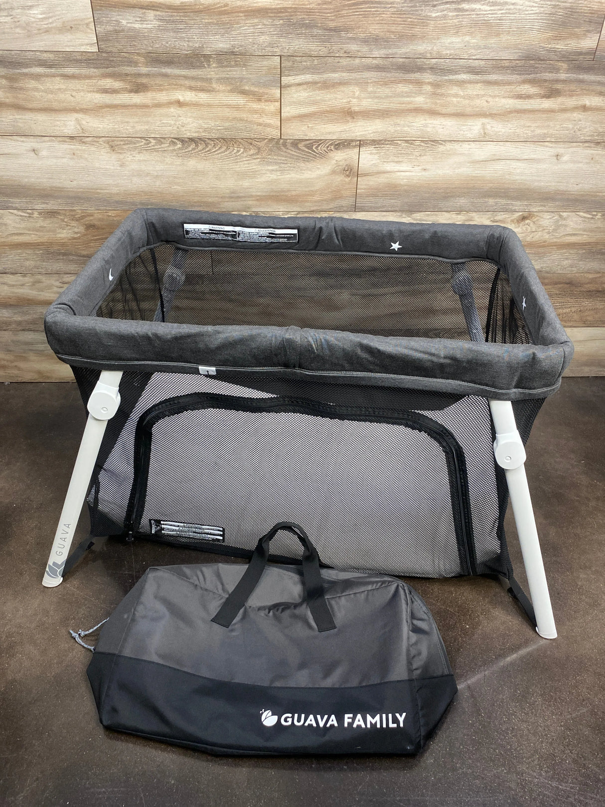 Guava Lotus Travel Crib With Travel Bag in Grey*