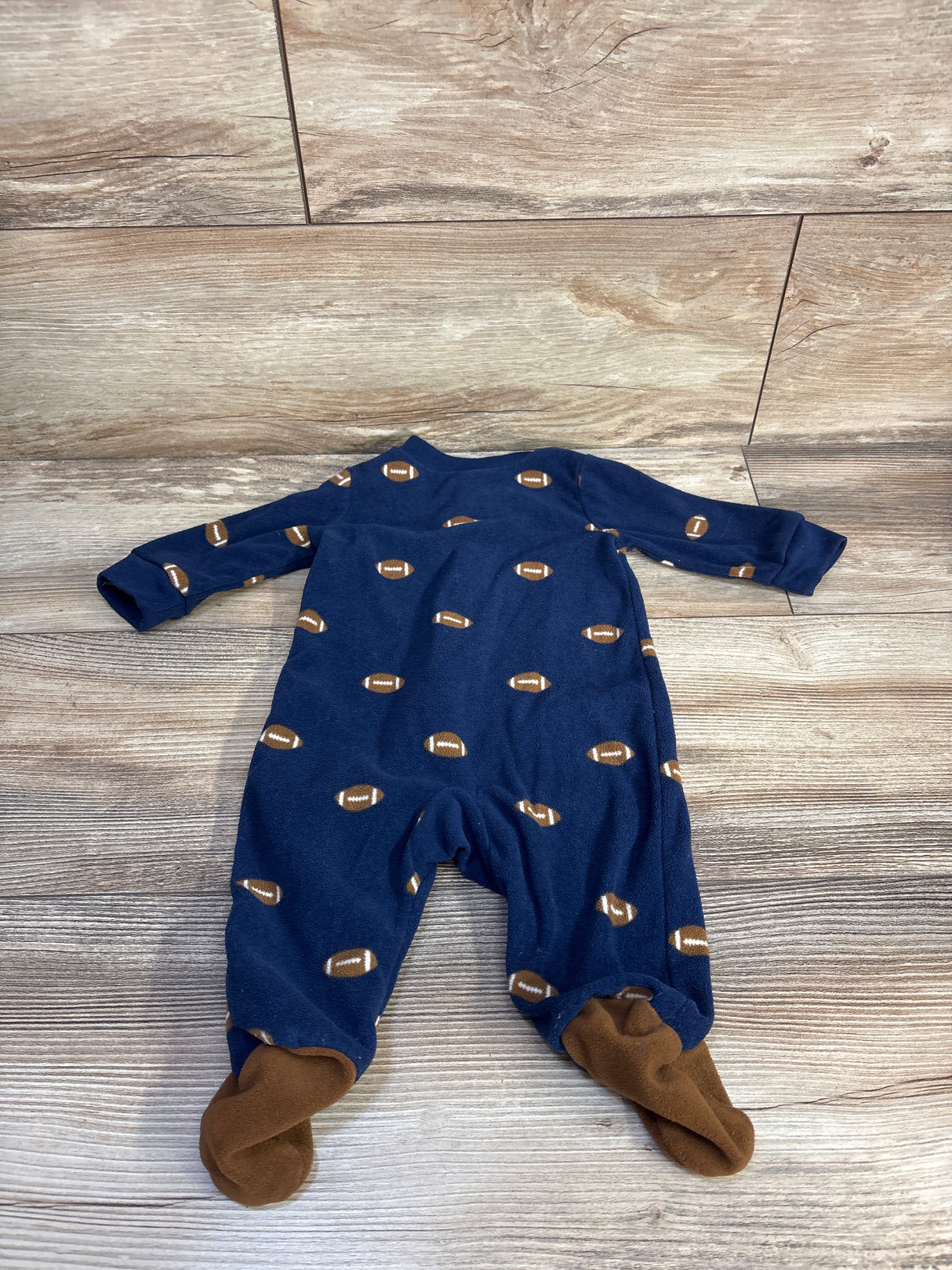 Carter's Football Blanket Sleeper Navy sz 3m