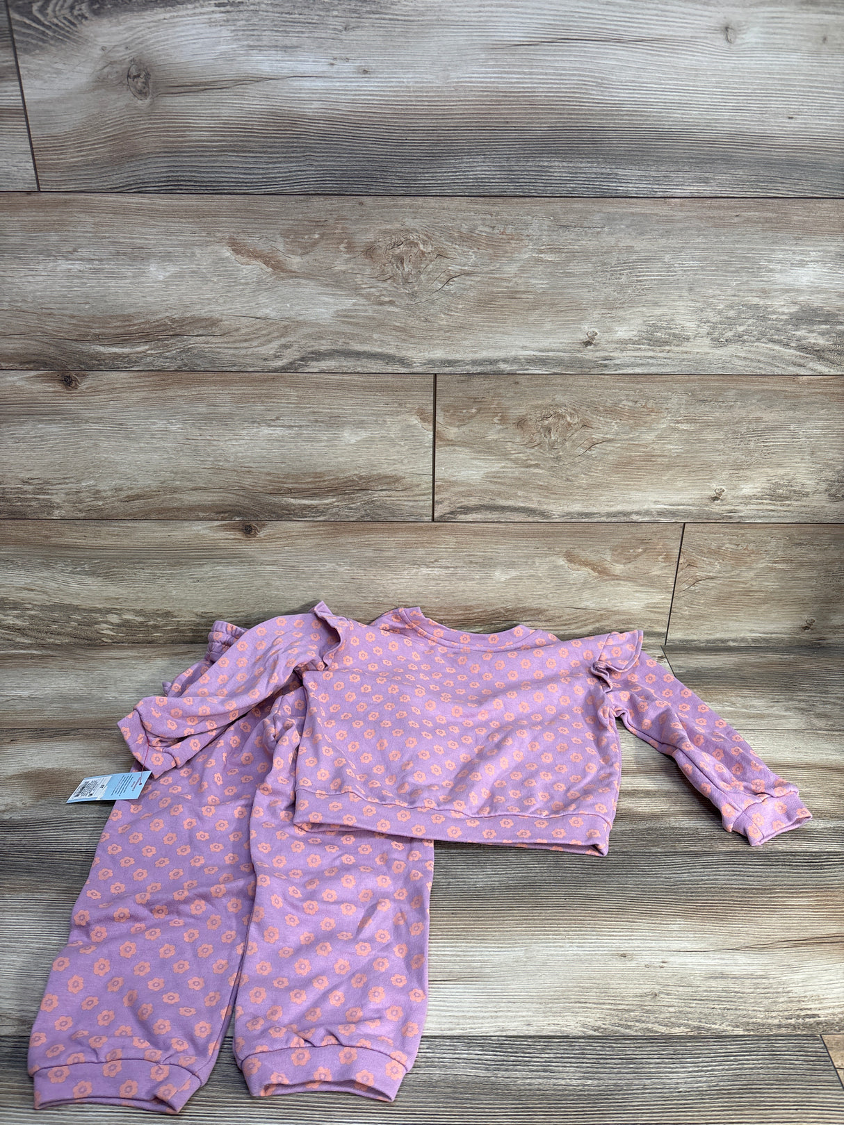 NEW Cat & Jack 2pc Floral Sweatshirt & Joggers Set Pink sz 5T