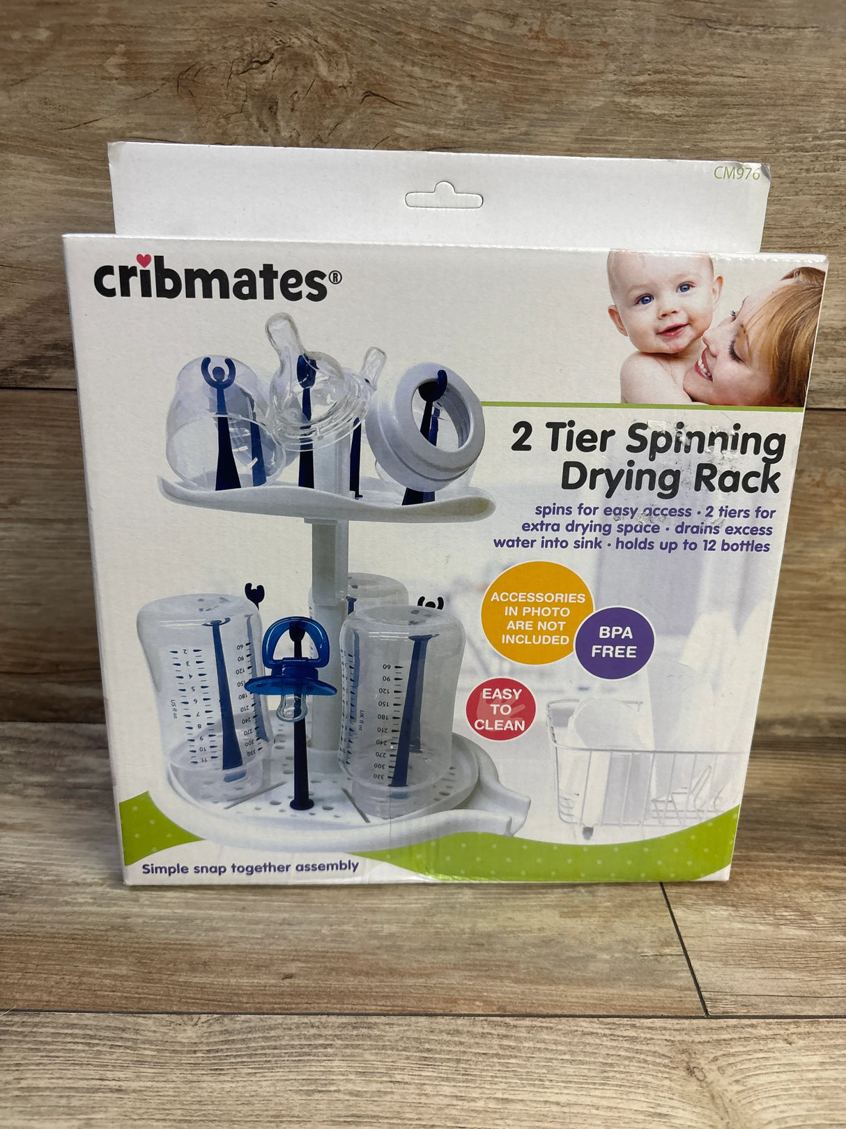 NEW Playtex 2 Tier Spinning Drying Rack - White