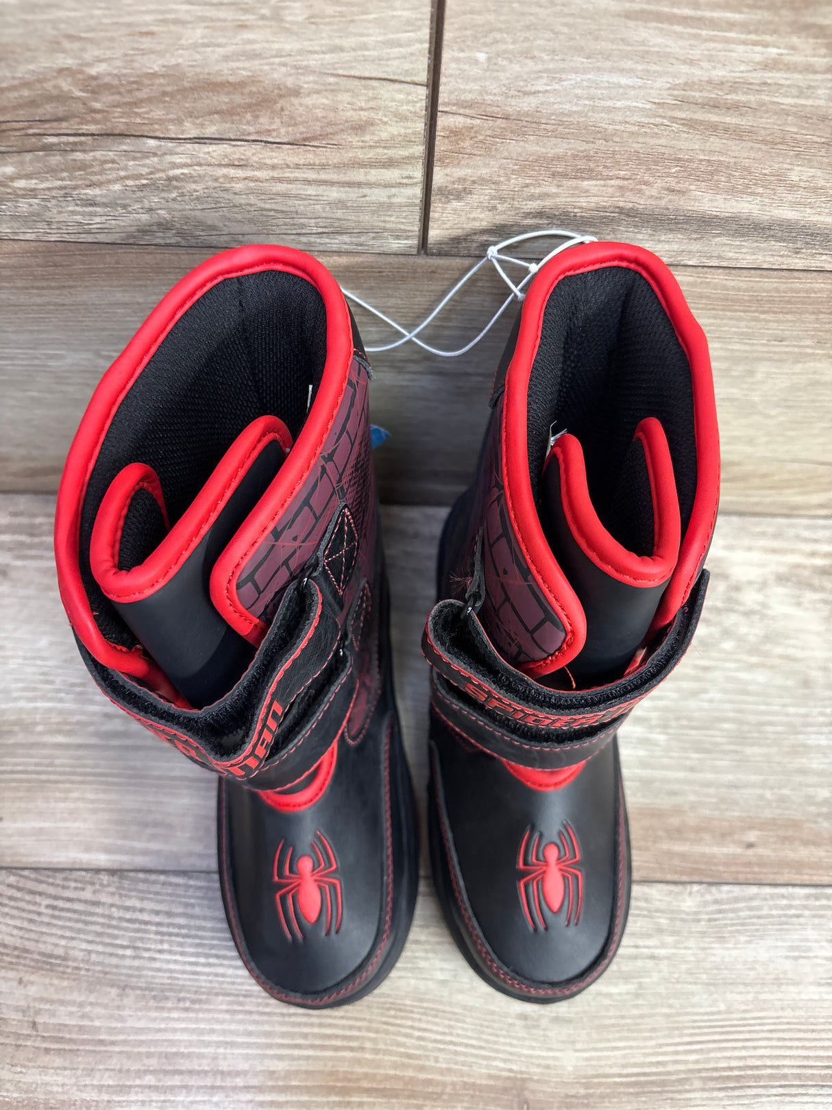 NEW Marvel Spider-Man Light-Up Winter Boots Black sz 1Y