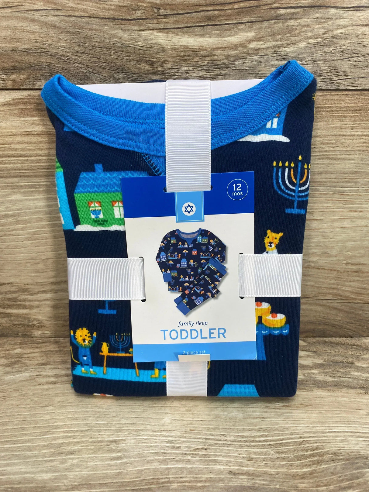 NEW Wondershop 2pc Hanukkah Pajama Lions Navy Set sz 12m - Me n Mommy To Be