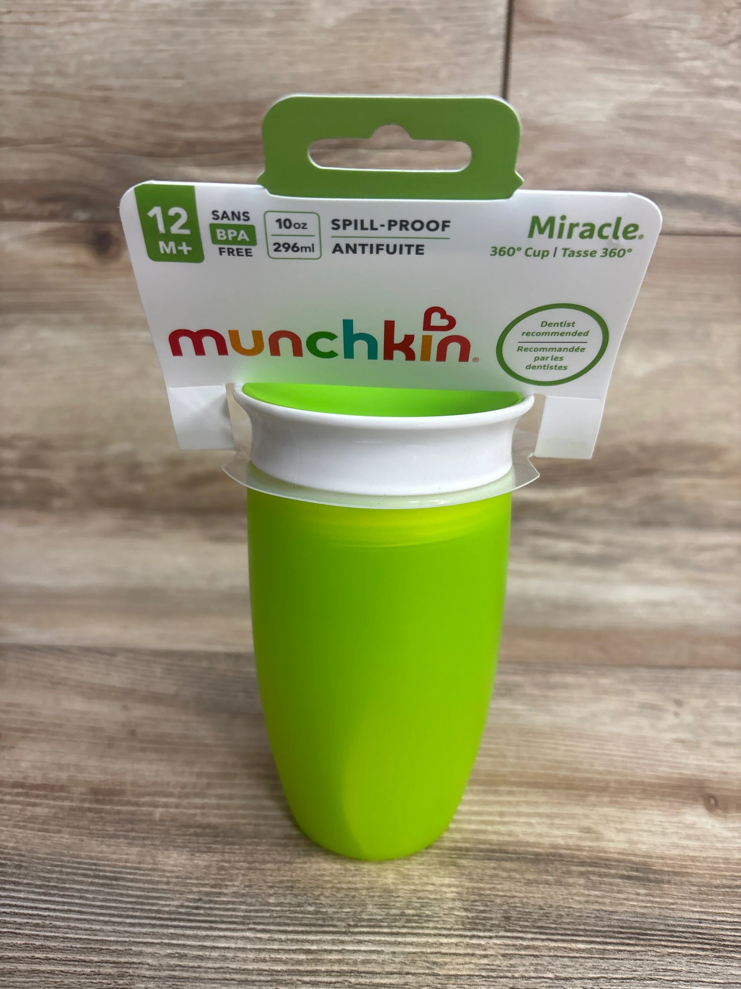 NEW Munchkin Miracle 360 Sippy Cup Green 10oz