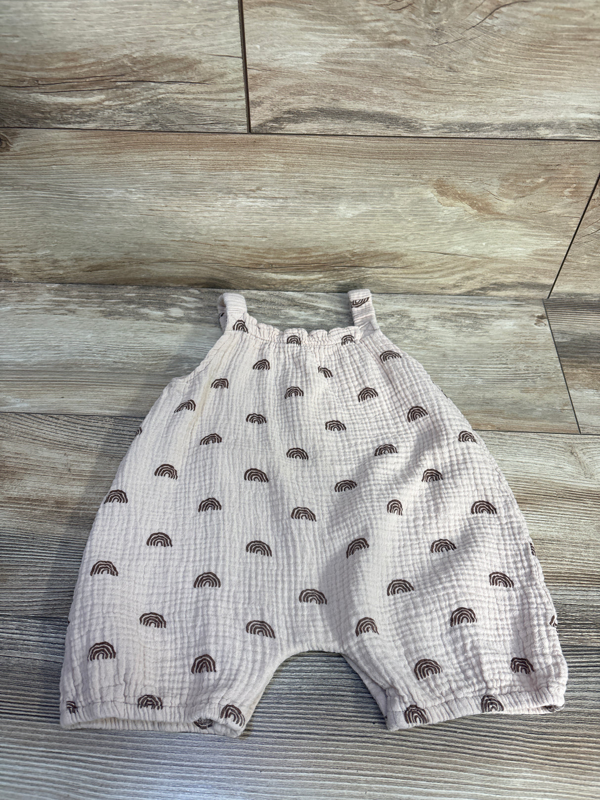 Gauze Tank Shortie Romper Brown sz 9-12m