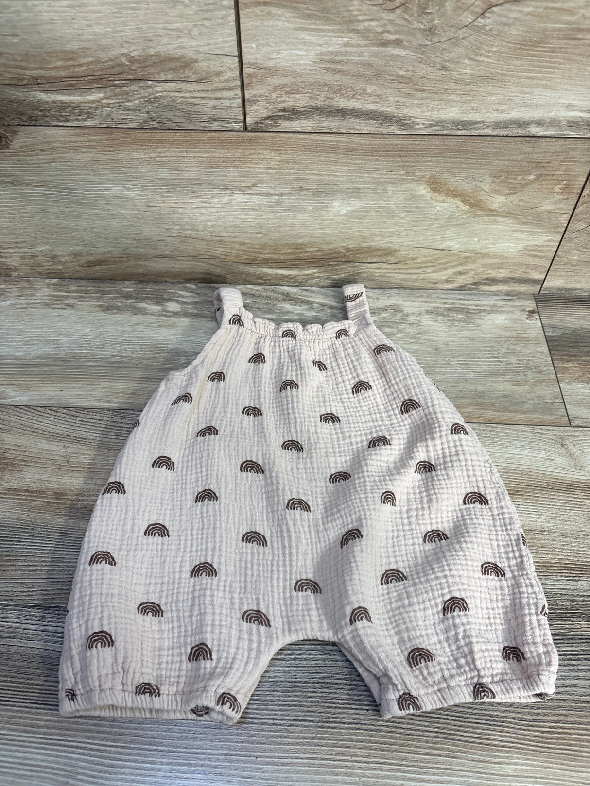 Gauze Tank Shortie Romper Brown sz 9-12m