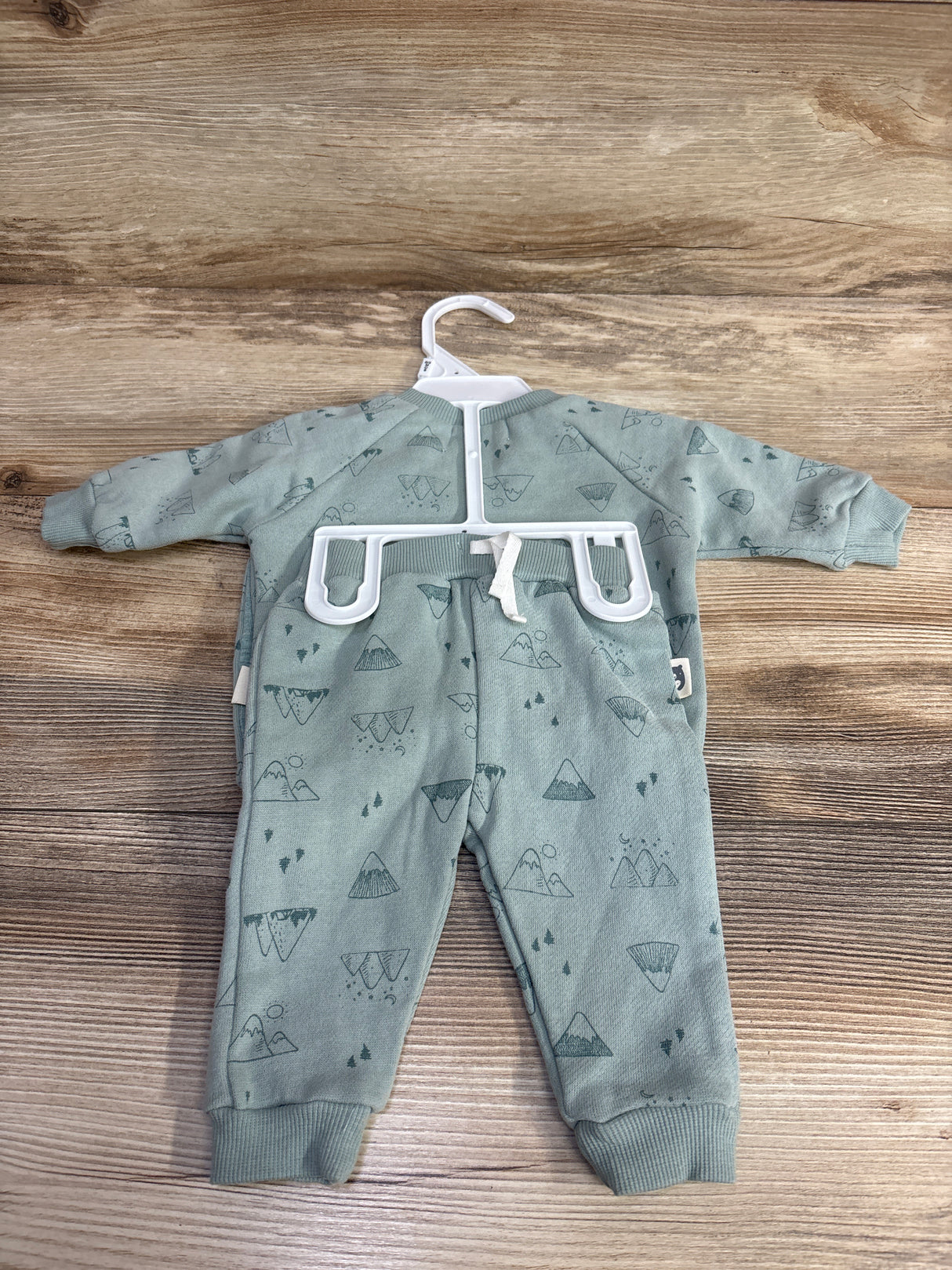 NEW Rabbit + Bear 2pc Adventure Awaits Sweatshirt Set Light Blue sz 0-3m