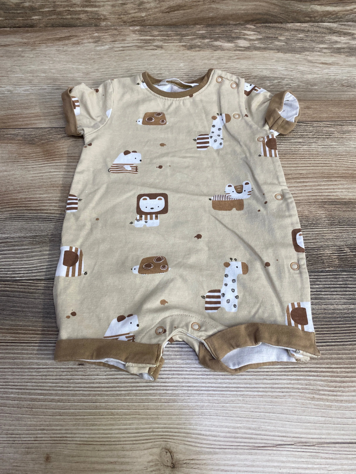 Mayoral Animal Print Romper Beige sz 1-2m - Me n Mommy To Be
