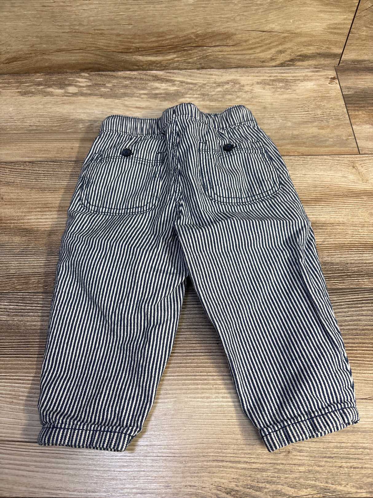 Old Navy Striped Barrel Leg Drawstring Pants Blue sz 12-18m
