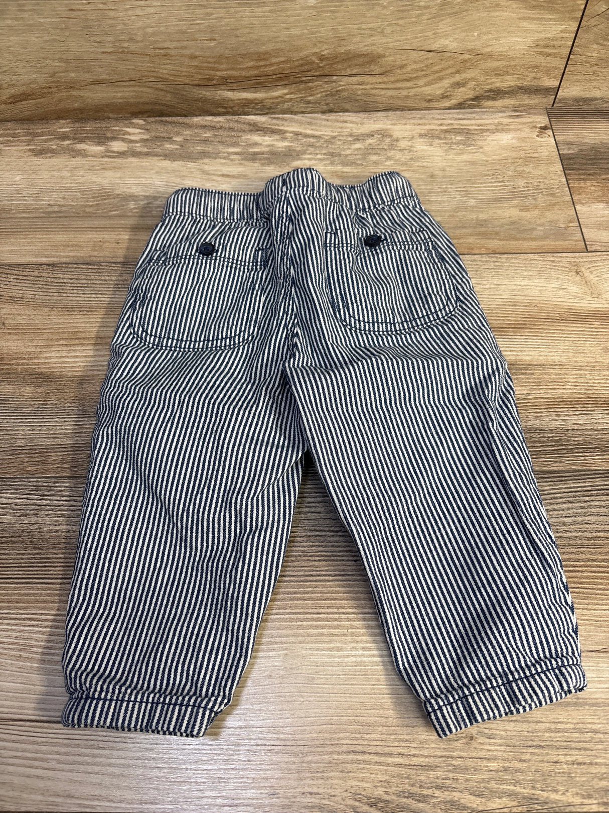 Old Navy Striped Barrel Leg Drawstring Pants Blue sz 12-18m