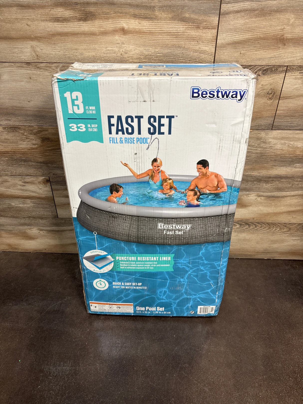 NEW Bestway Fast Set PVC 13' Above Ground Round Inflatable Swimming Pool Set - Me n Mommy To Be
