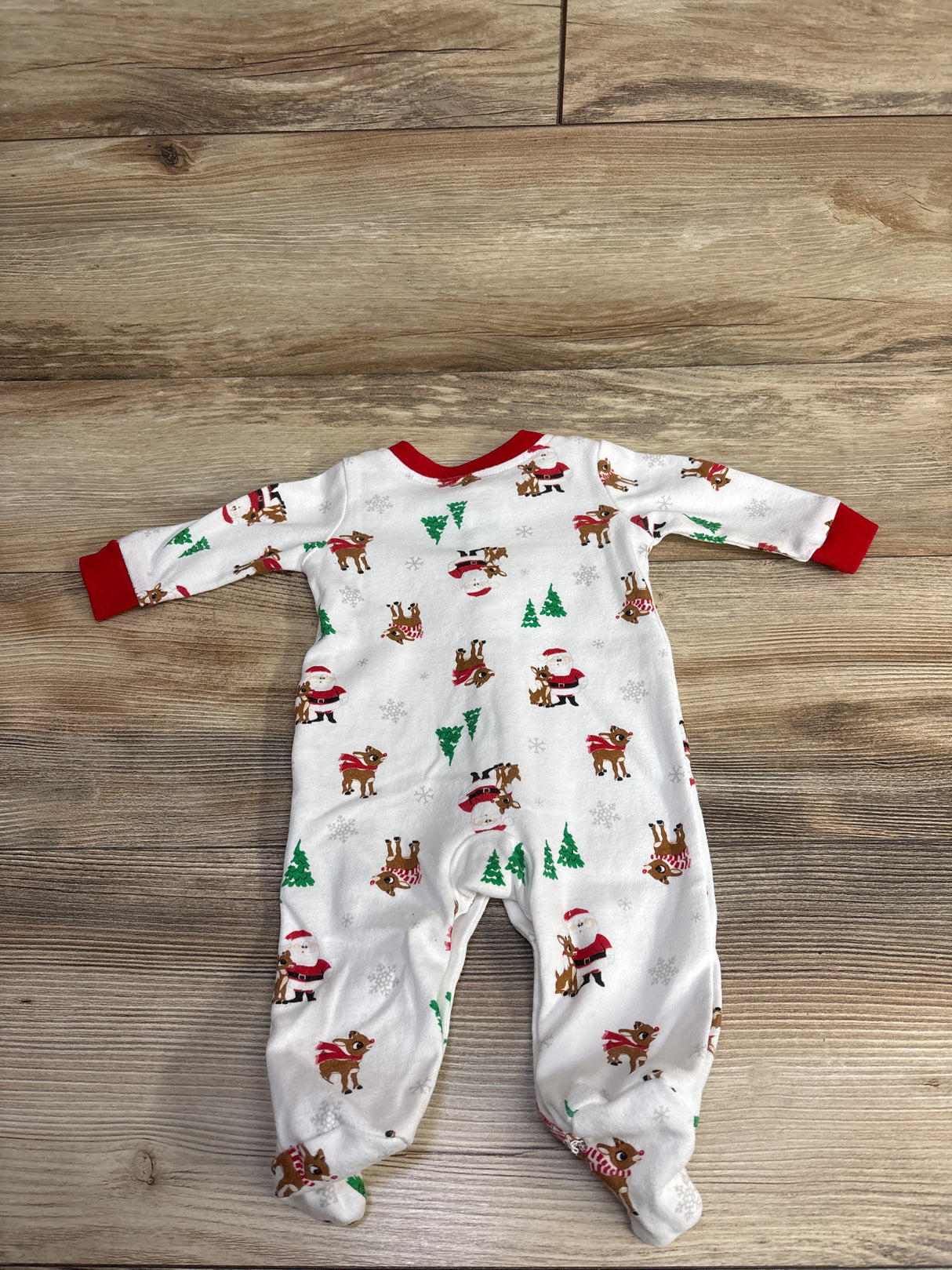 Rudolph The Red Nose Reindeer Sleeper White sz 3m
