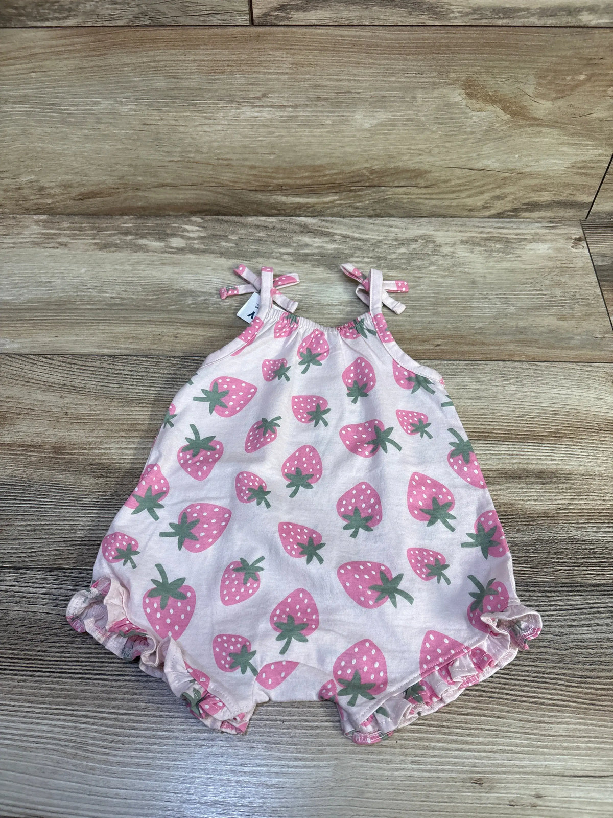 NEW Old Navy Sleeveless Tie-Knot Romper Strawberry Pink sz 0-3m