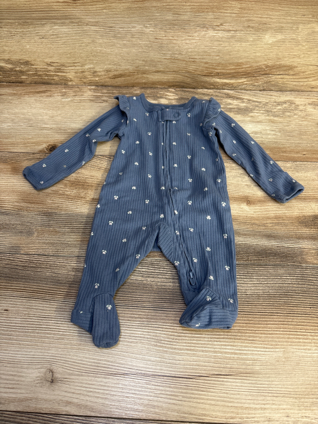 Carter's Ribbed Sleeper Blue sz Newborn