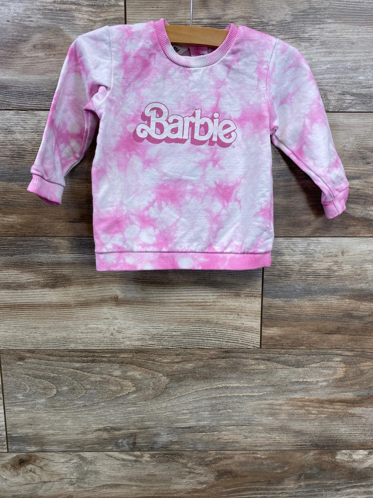 Cotton On Baby Tie-Dye Barbie Sweatshirt Pink sz 12-18m
