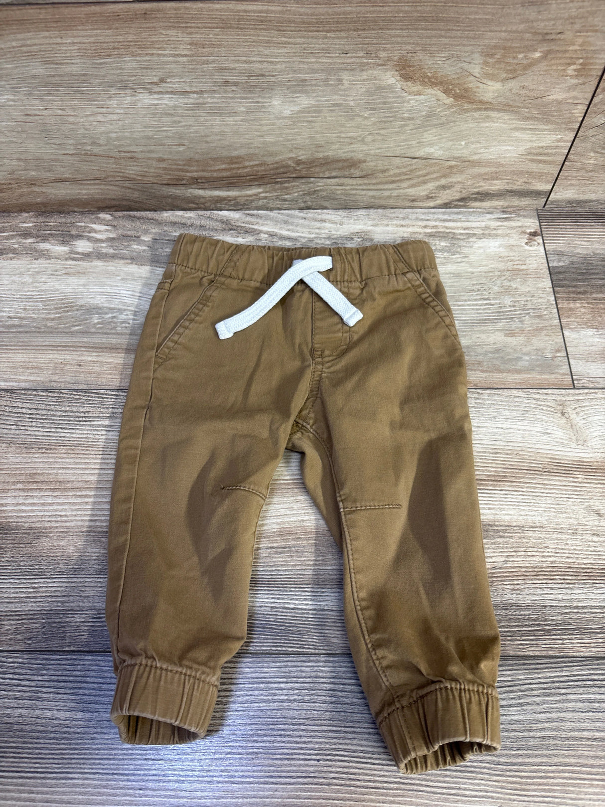 Cat & Jack Drawstring Cotton Joggers Tan sz 12m