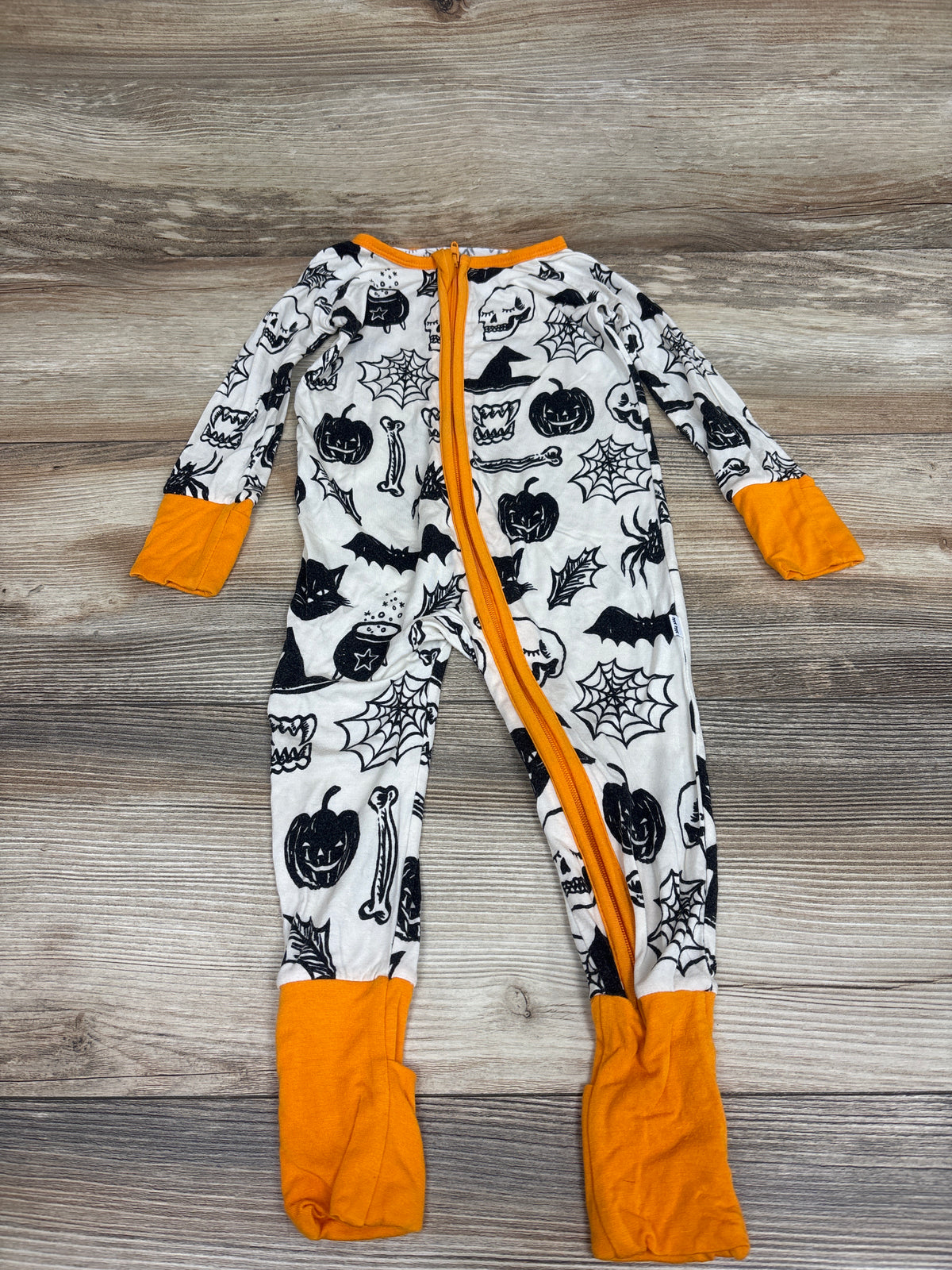 Little Sleepies 'Witches Brew' Bamboo Convertible Sleeper Cream sz 6-12m