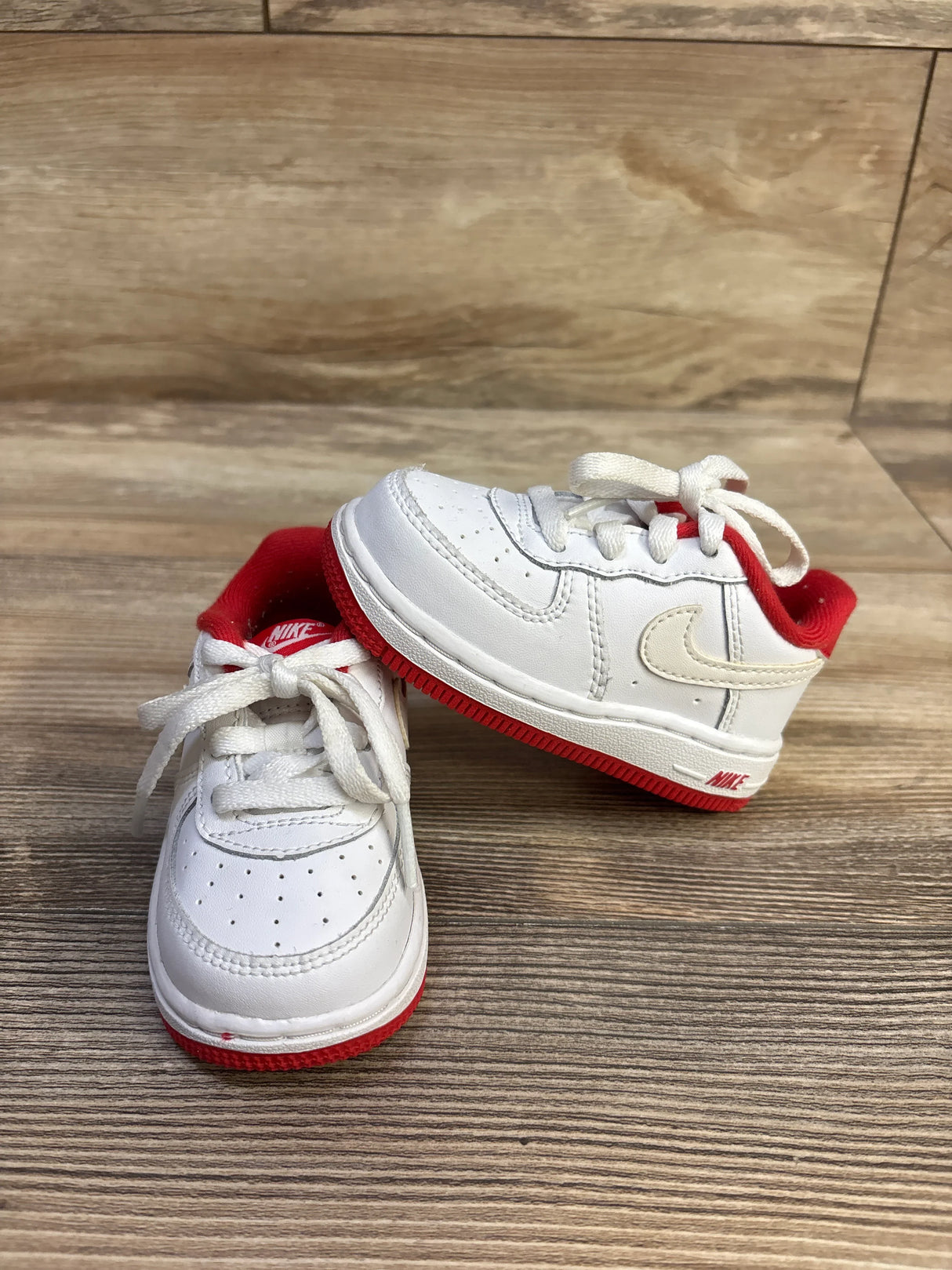 Nike Air Force 1 Low TD 'White University Red' Sneakers sz 5c