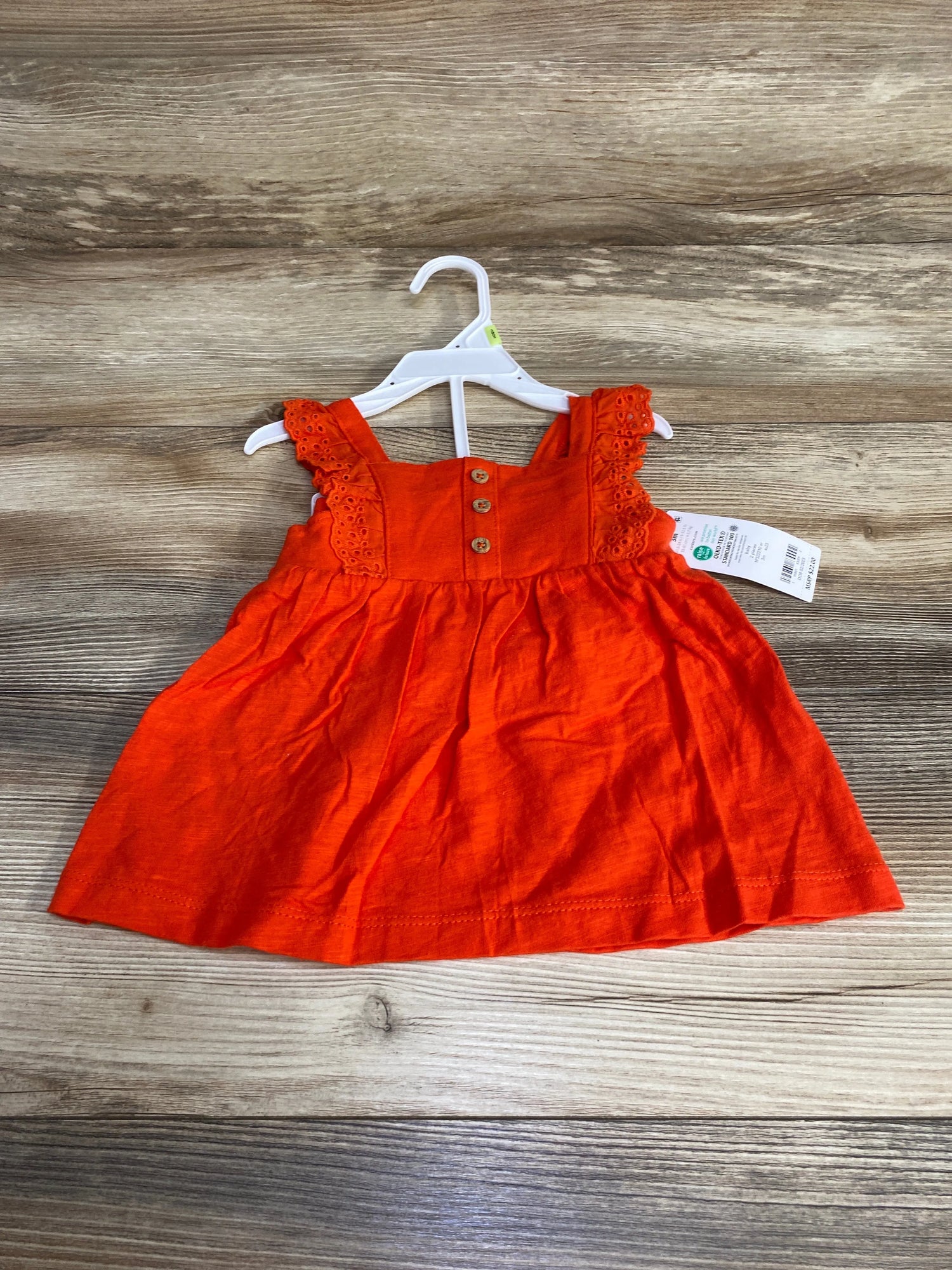 NEW Carter's 2pc Eyelet Dress & Bloomers Orange sz 3m - Me n Mommy To Be
