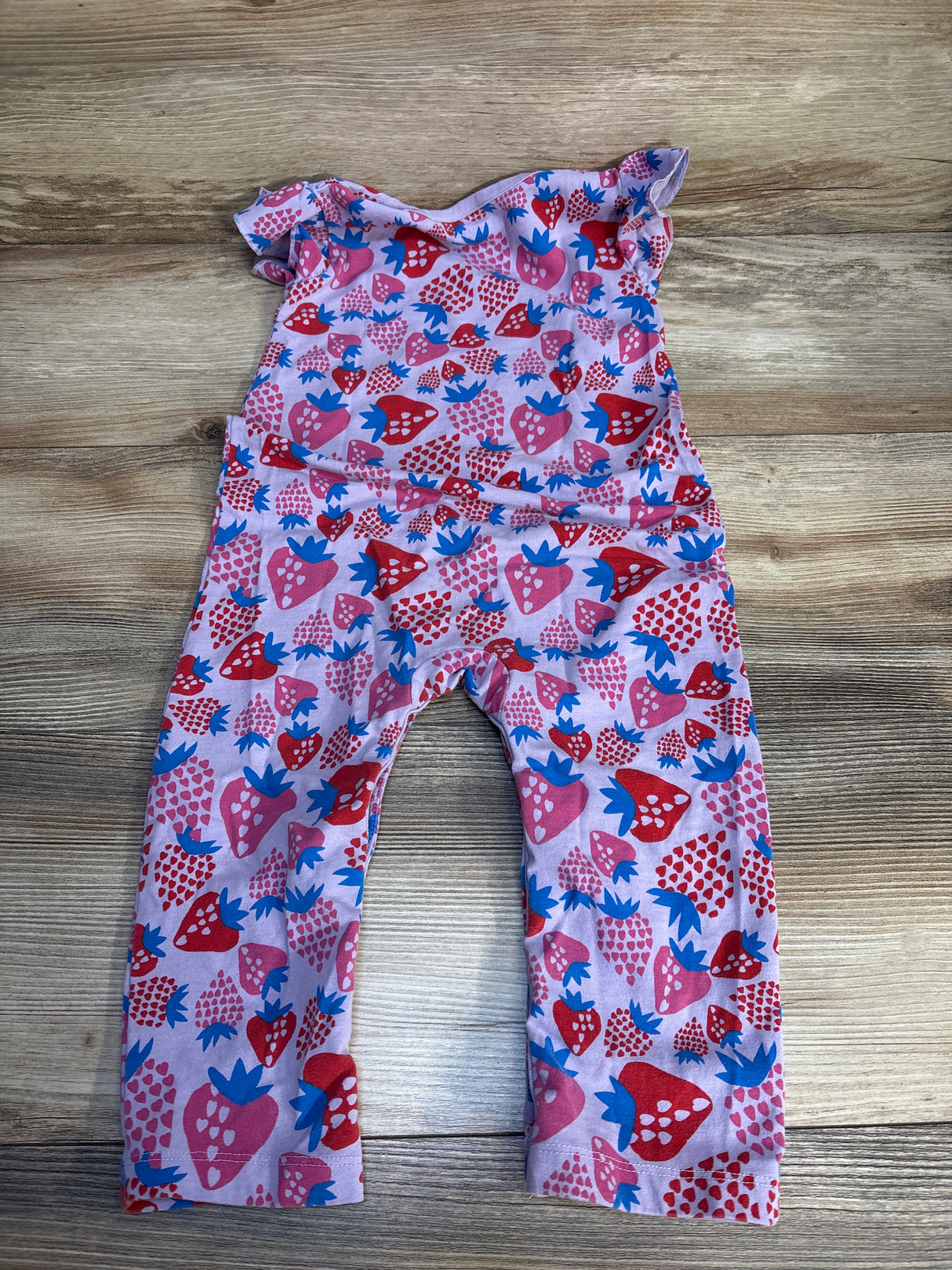 Okie Dokie Strawberry Print Jumpsuit Purple sz 18m