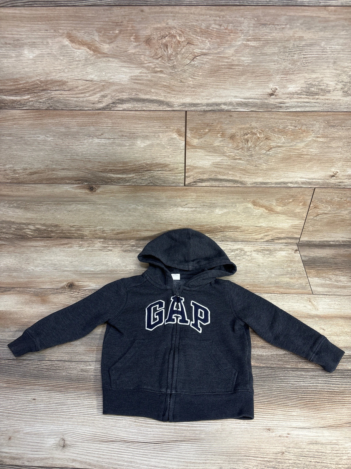 Gap Pull Zip Logo Hoodie Grey sz 2T