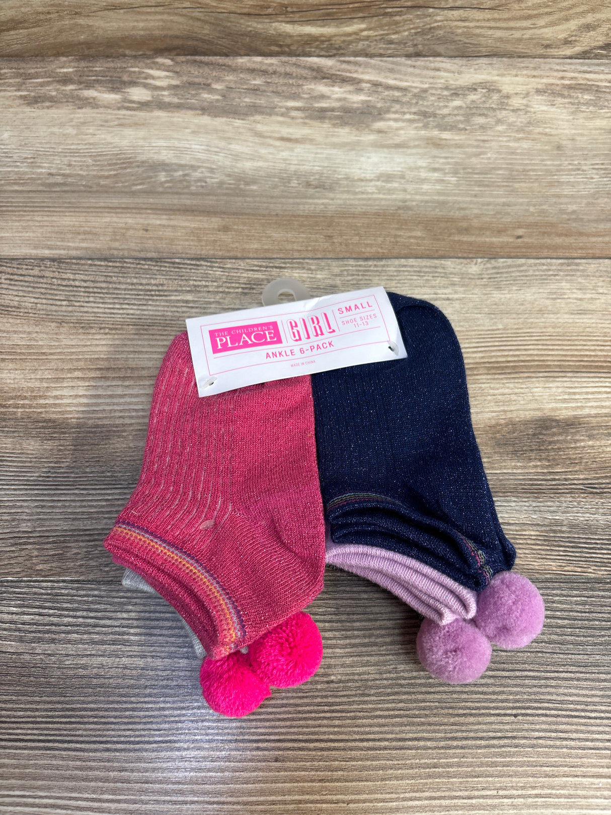 NEW Children's Place 6pk Ankle Socks, Multi Shoe sz 11-13 - Me n Mommy To Be