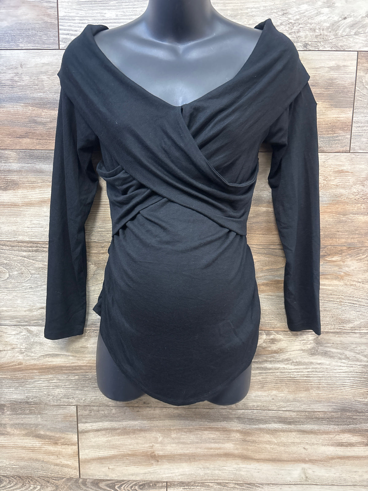 NEW Isabel Maternity Cross Front Top Black sz Medium