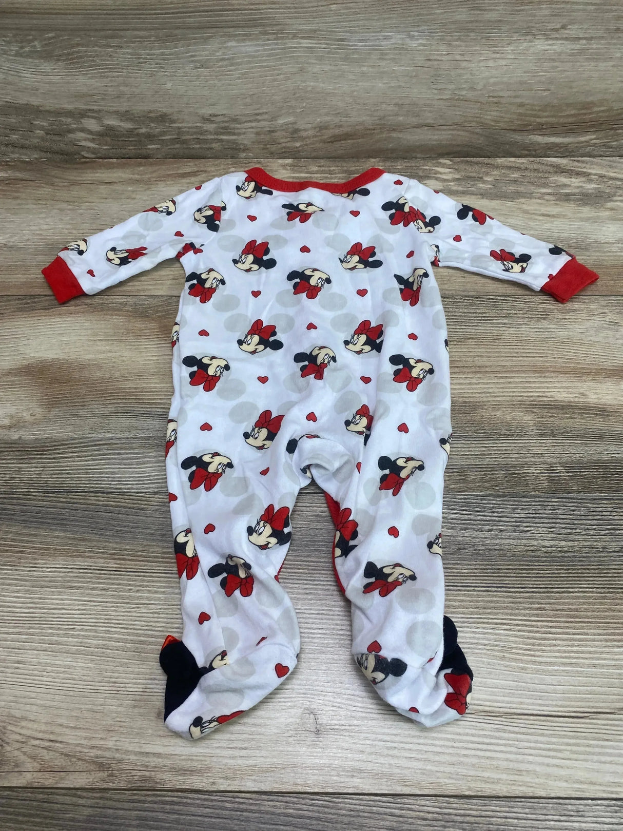 Disney Baby Minnie Mouse Hearts Sleeper White sz 3-6m - Me n Mommy To Be