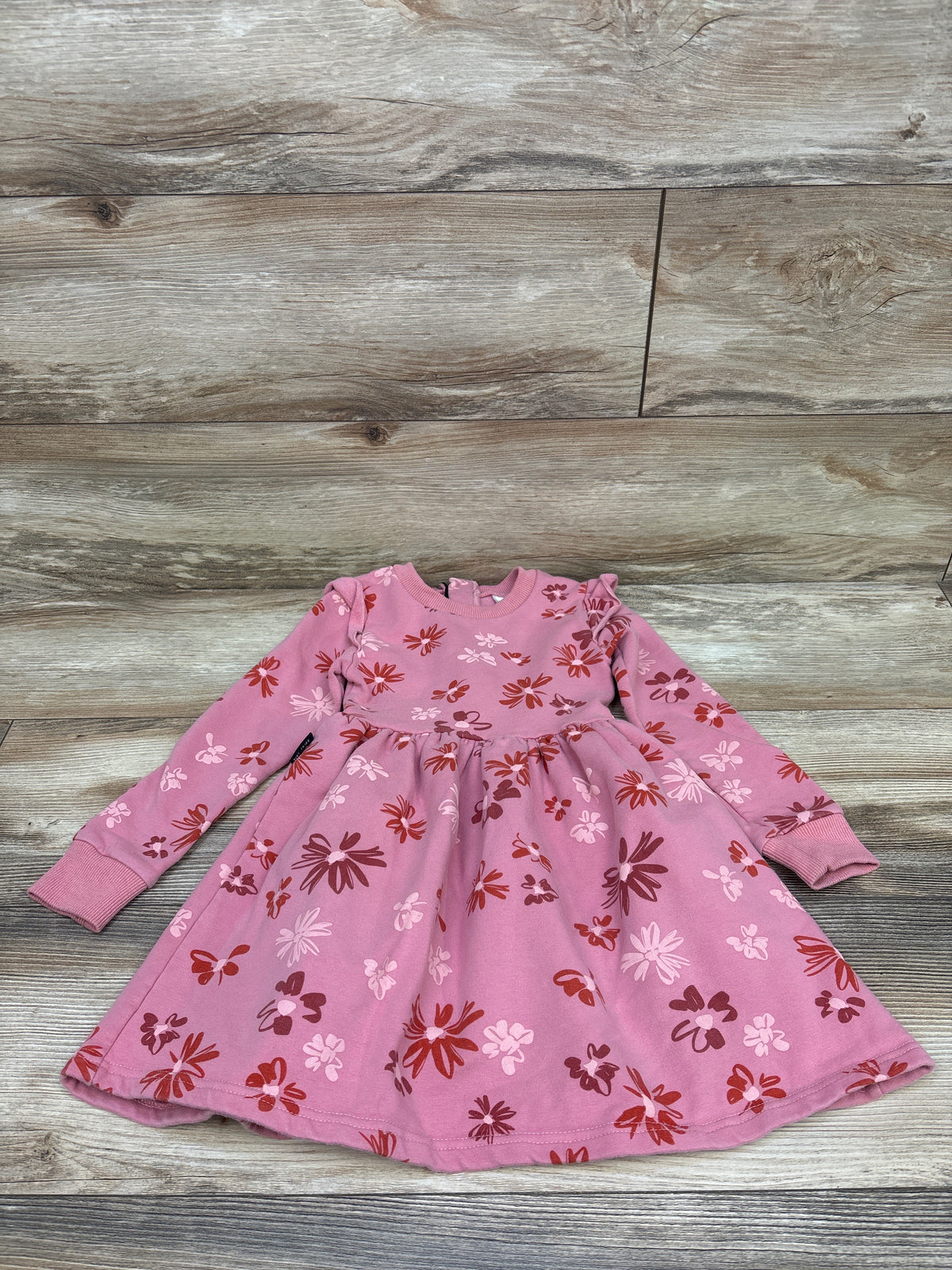 Tiny Tribe Floral Sweatshirt Dress Pink sz 4T