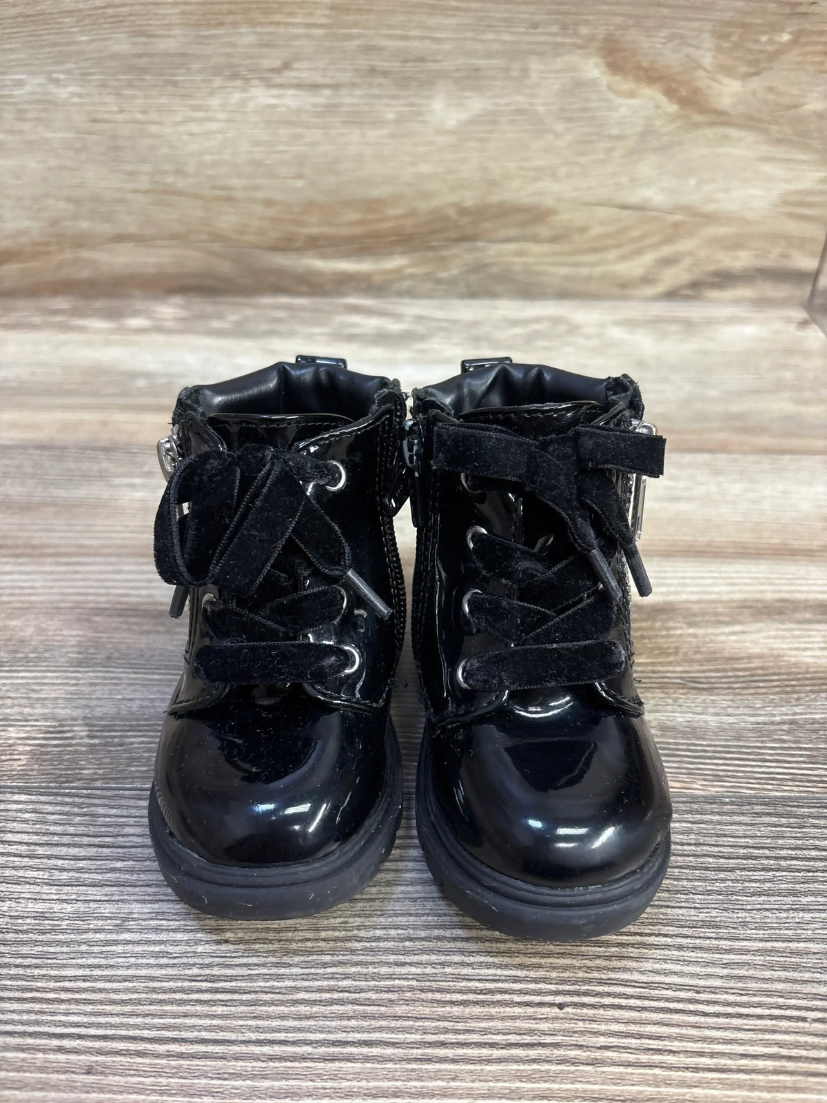Wonder Nation Leather Boots Black sz 4c