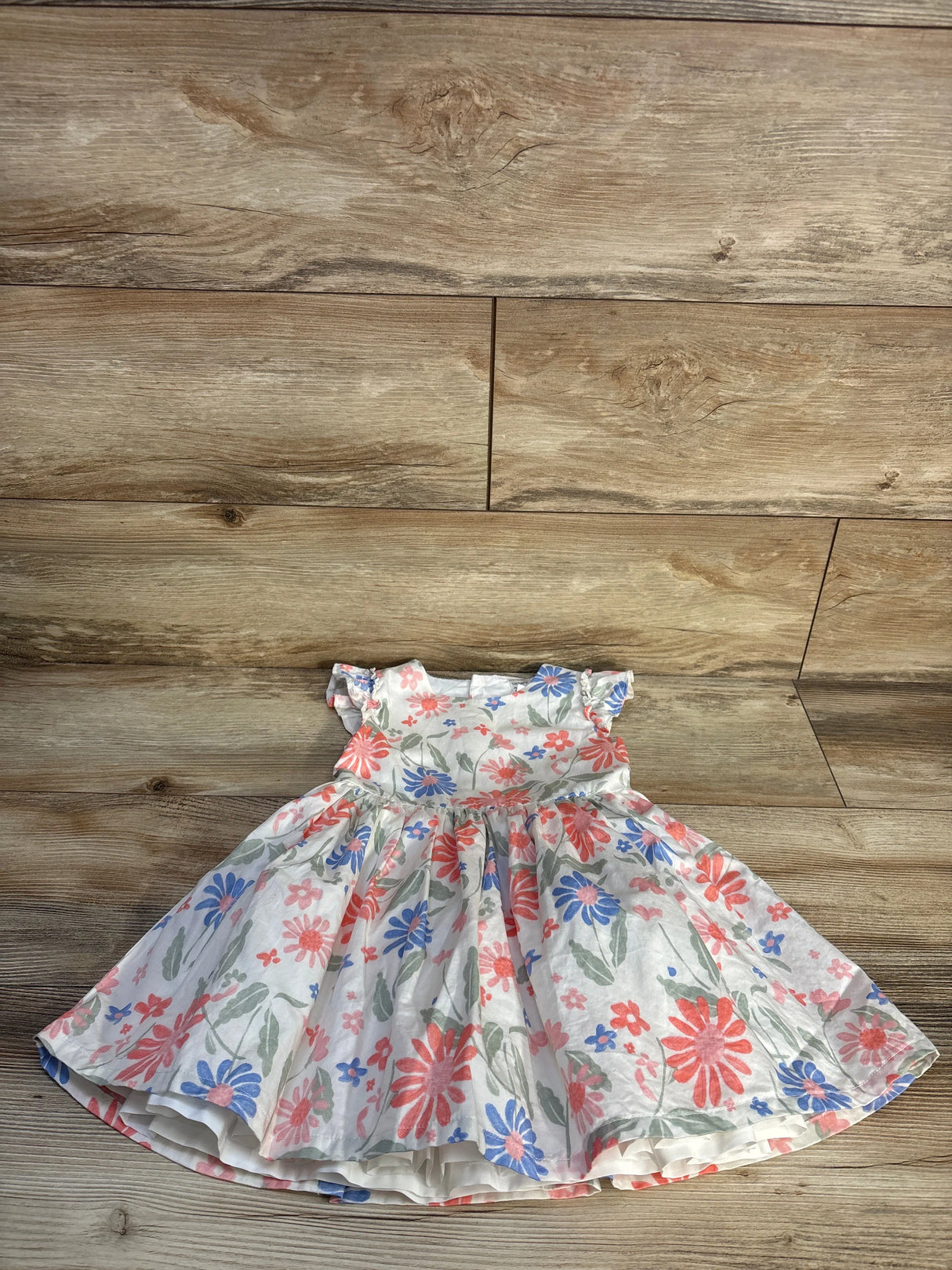 Carter's Floral Sleeveless Dress White sz 2T