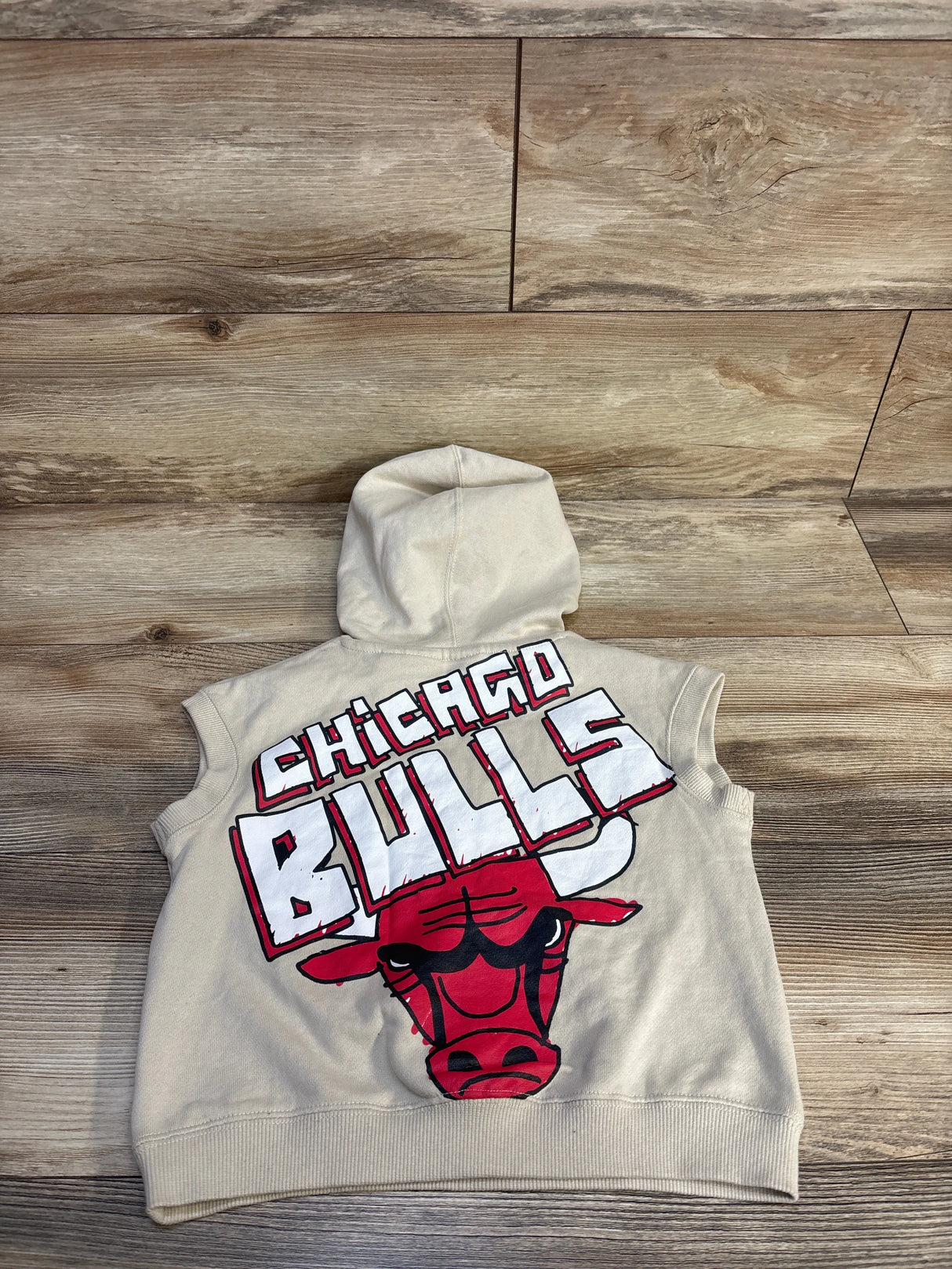 NEW Cotton:On Kids NBA Chicago Bulls Oversized Hoodie Beige sz 2T