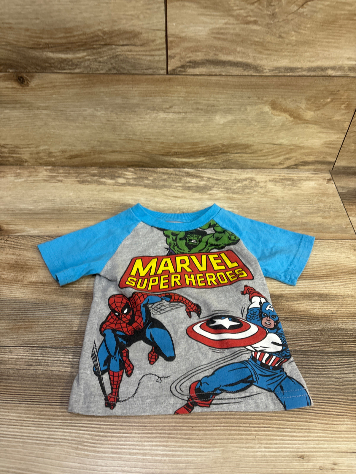 Marvel Super Heroes Shirt Grey sz 18m