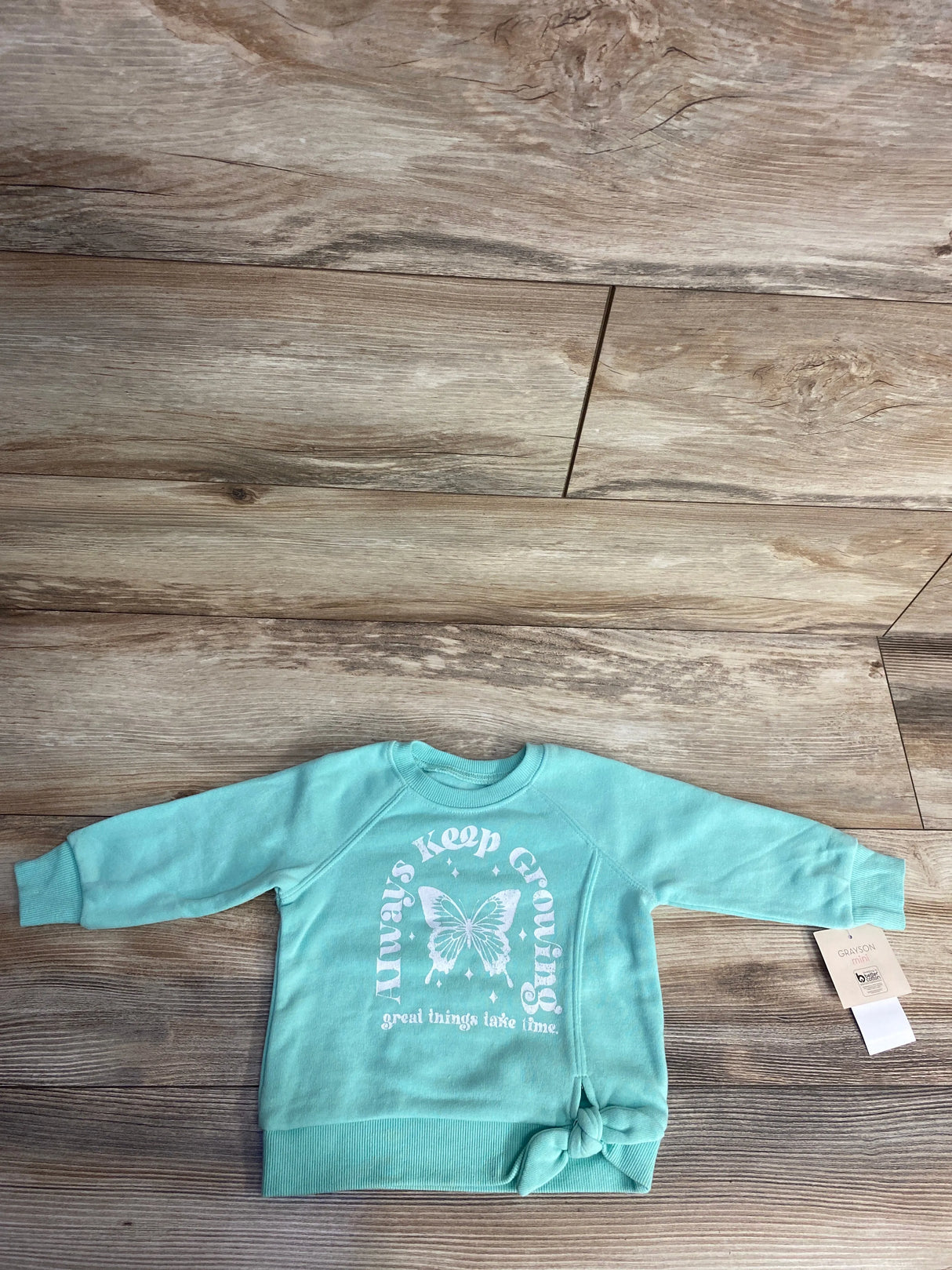 NEW Grayson Mini Always Keep Growing Sweatshirt Mint sz 12m