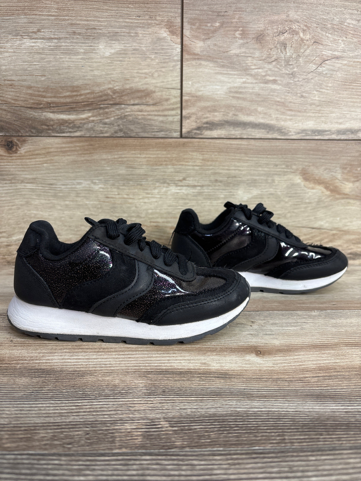 Cat & Jack Ellison Lace-Up Sneakers Black sz 13c