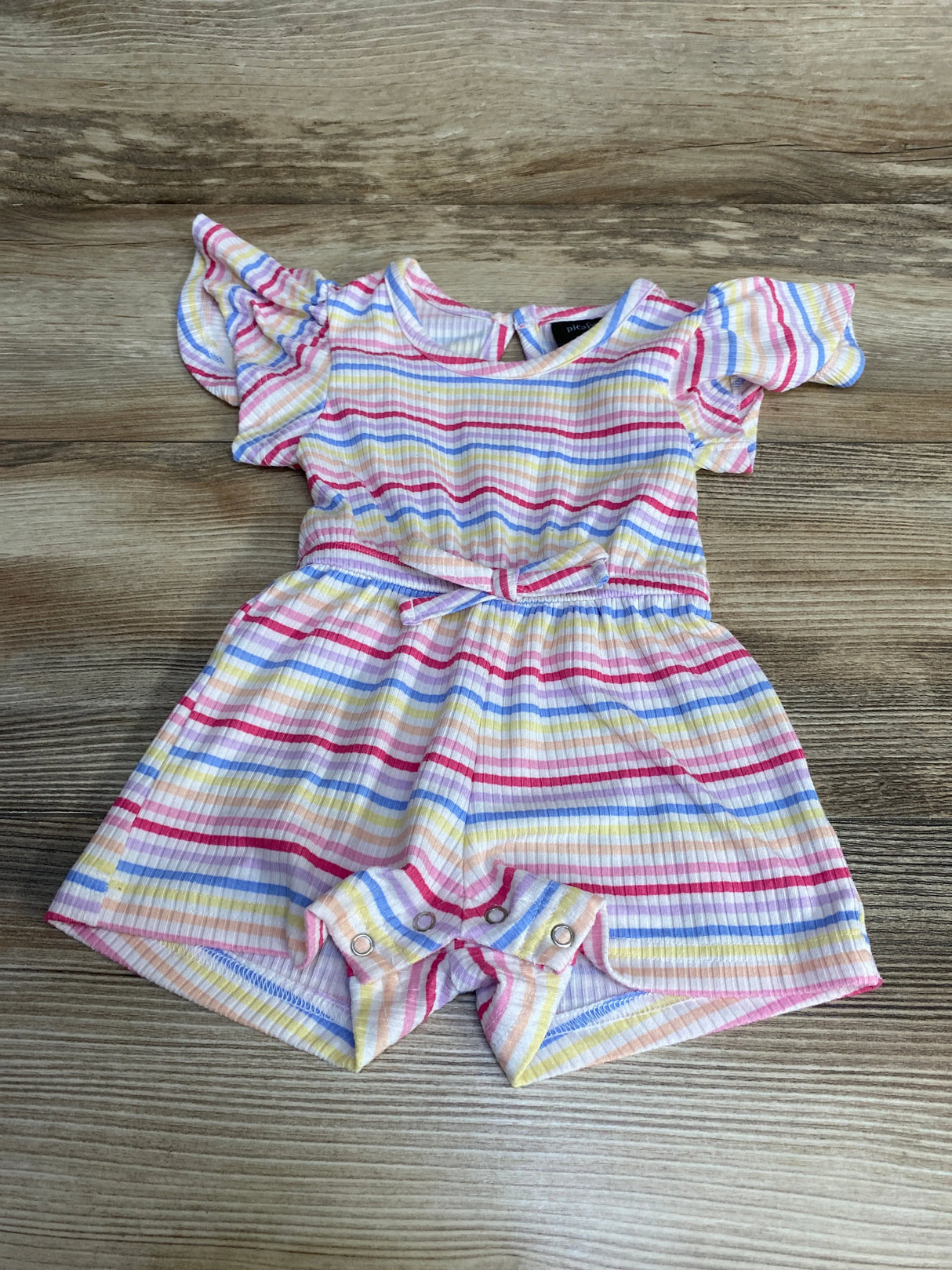 Picapino Striped Romper Pink sz 3-6m - Me n Mommy To Be