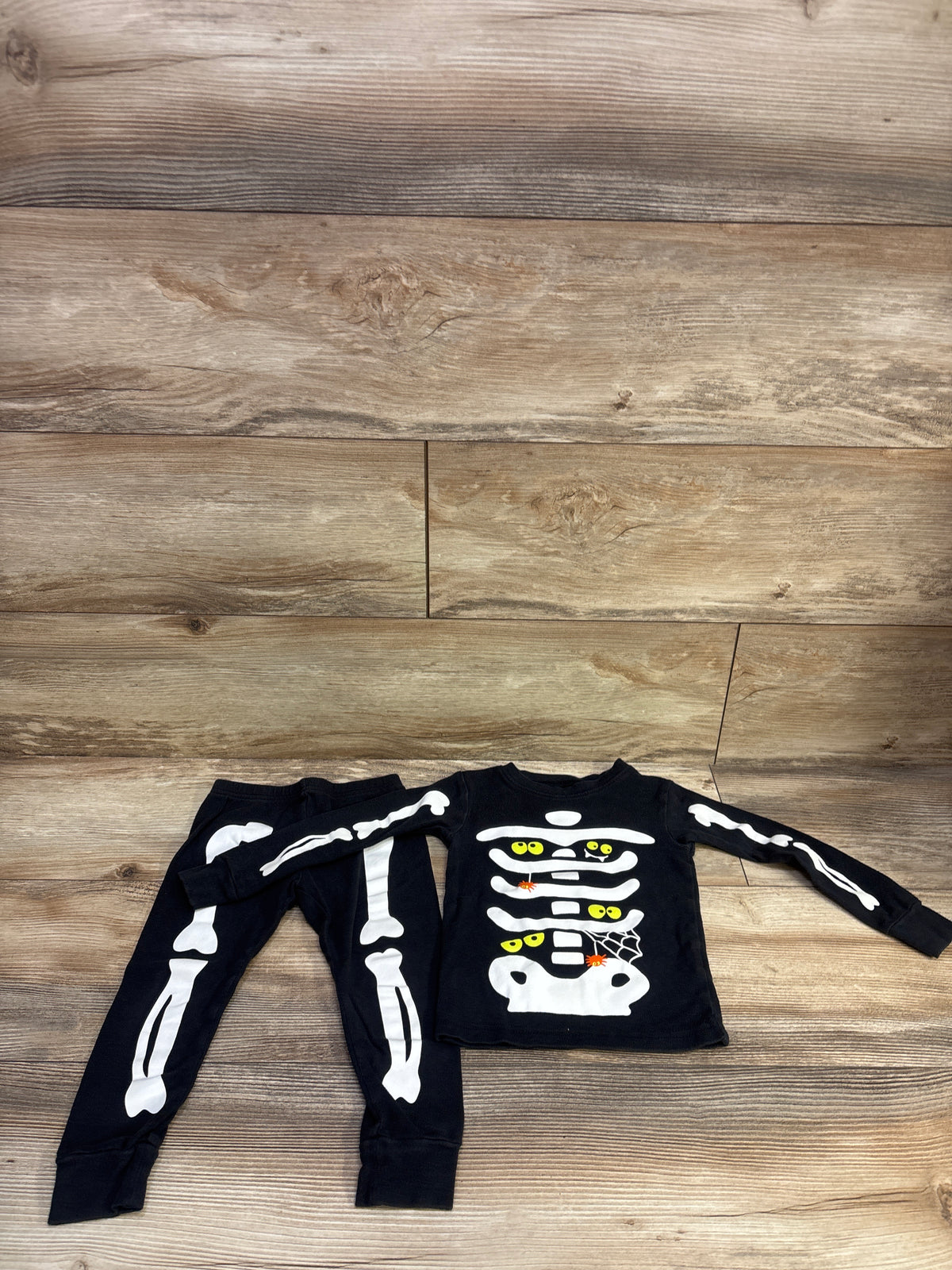 Carter's 2pc Skeleton Print Pajama Set Black sz 2T