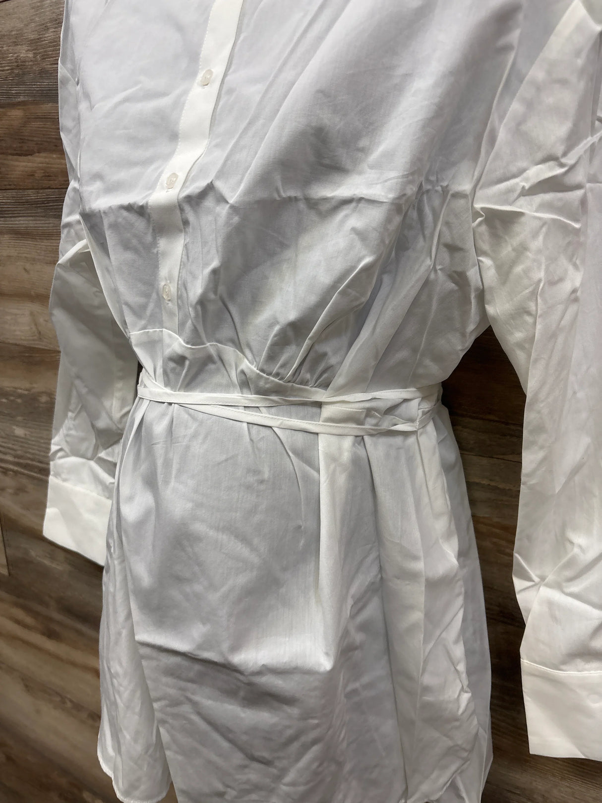 NWOT Gap Maternity Popover Shirt White sz XL