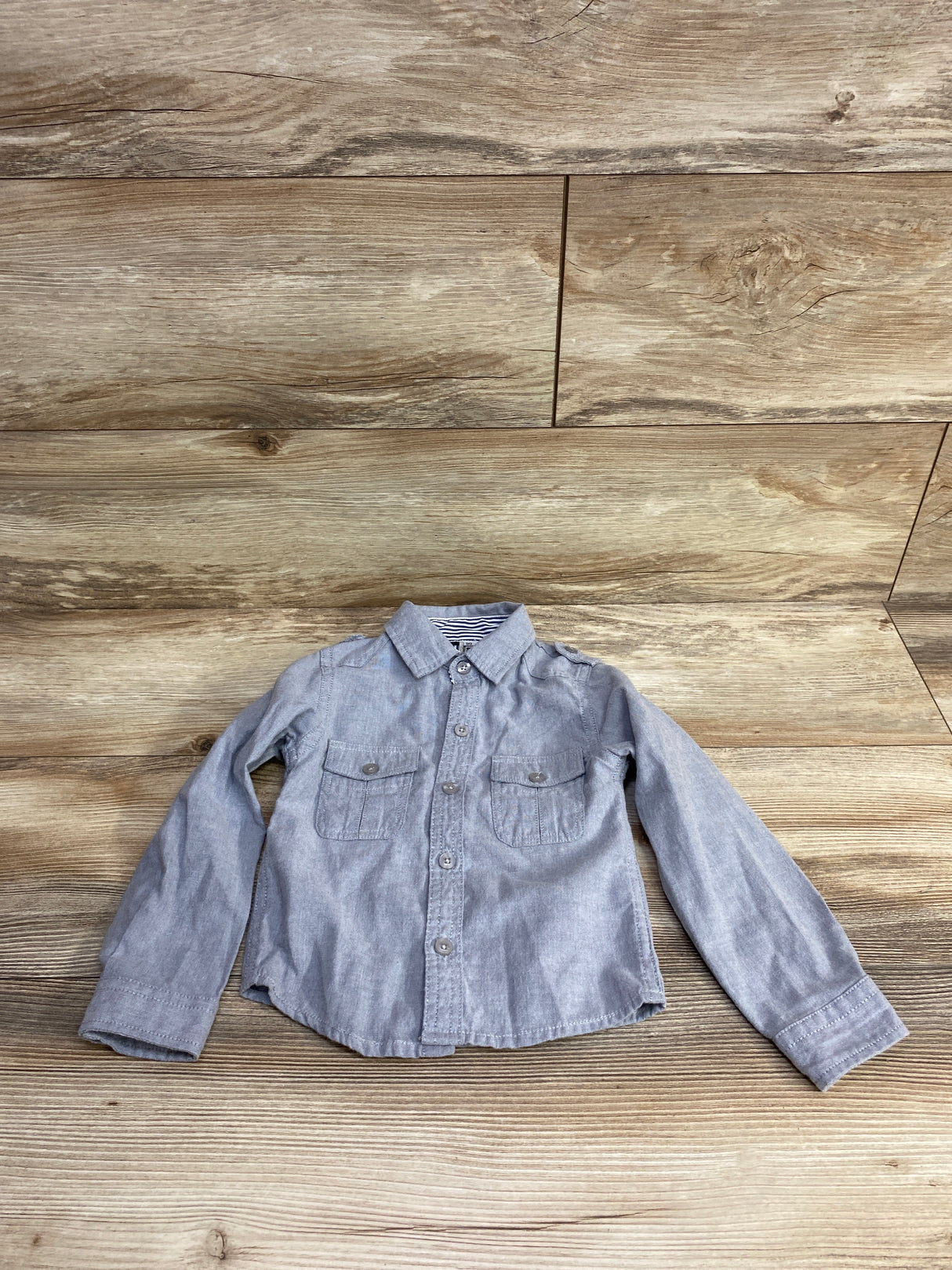 Ochenta Button Up Shirt Grey sz 12-18m