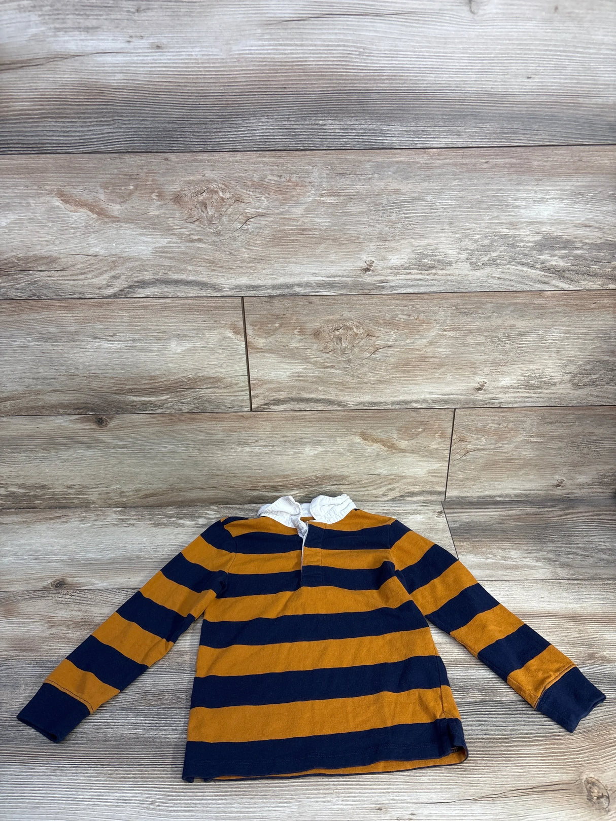 Cat & Jack Striped Polo Shirt Navy sz 5T