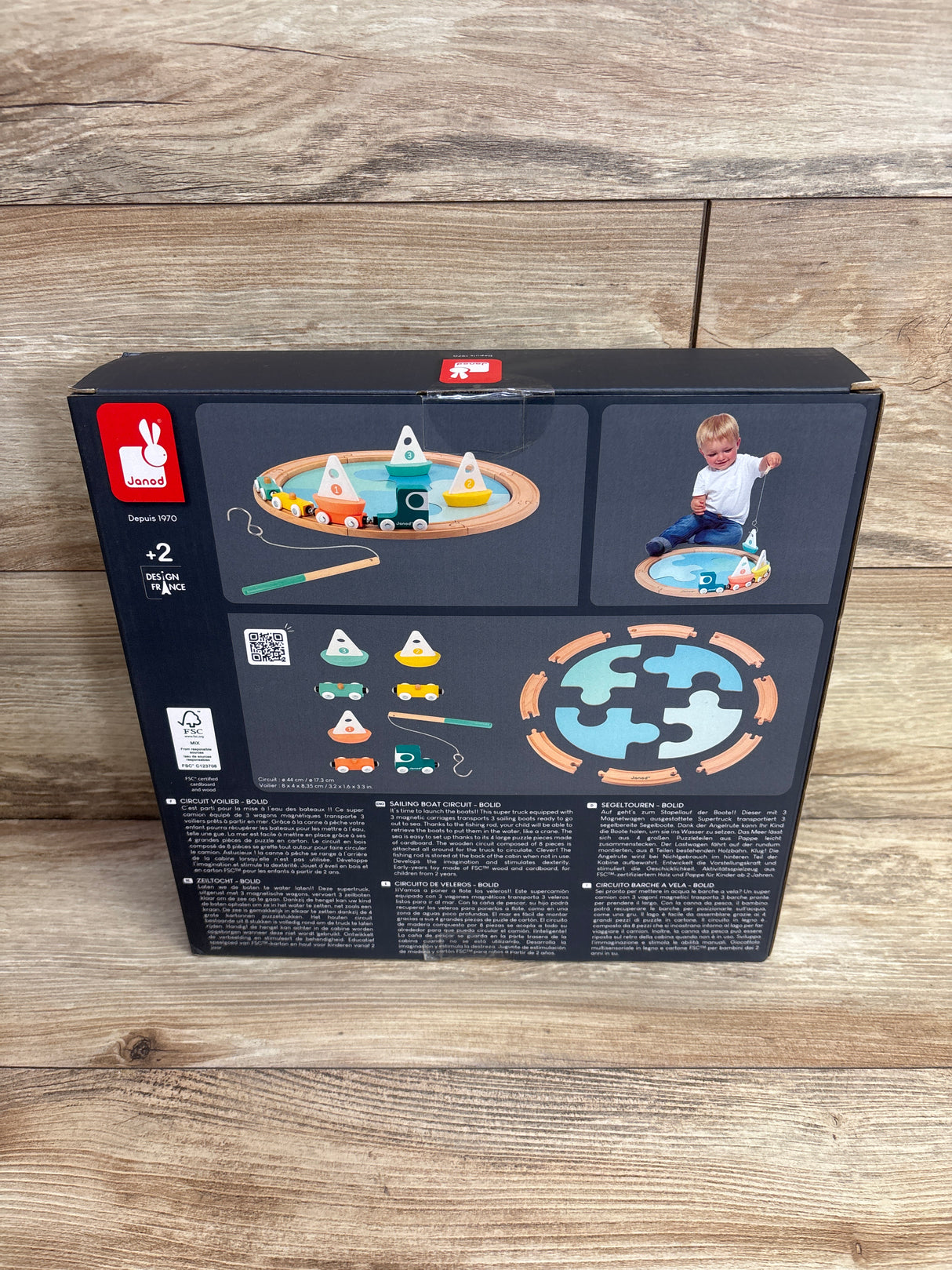 NEW Janod Sailing Boat Circuit Puzzle Toy