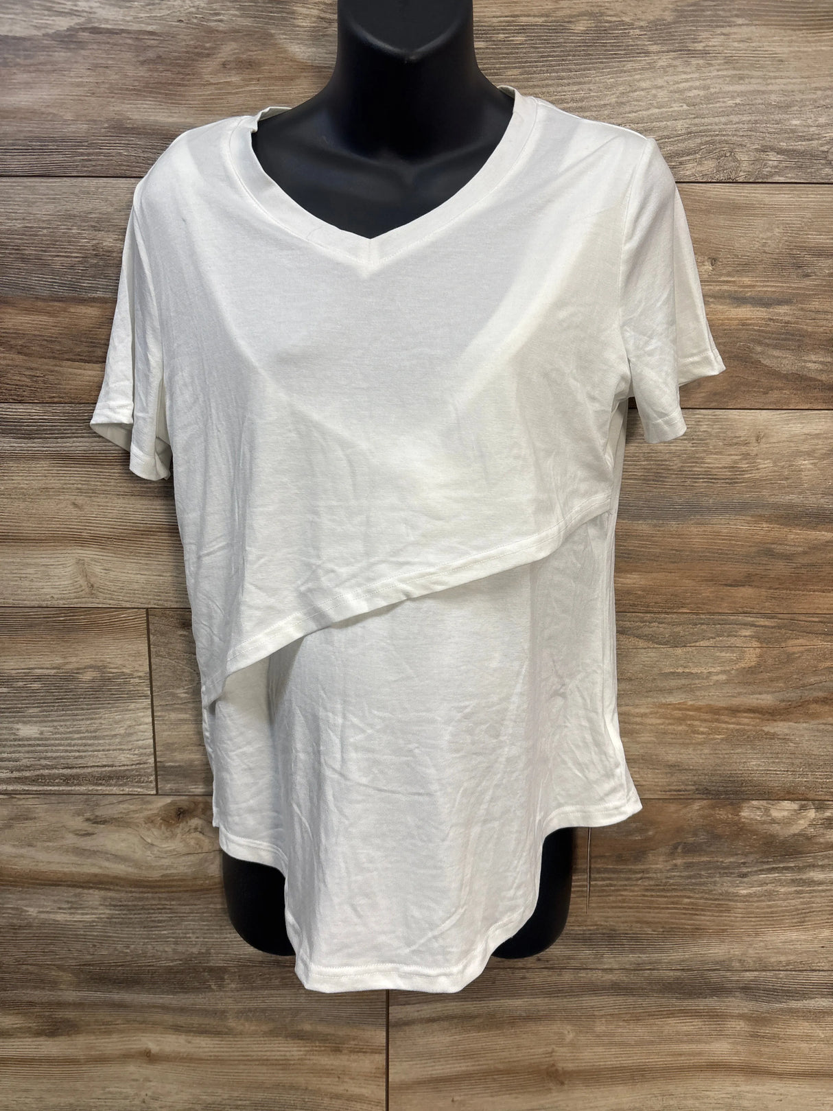 NEW Ficerd Maternity Nursing Shirt White sz Medium - Me n Mommy To Be